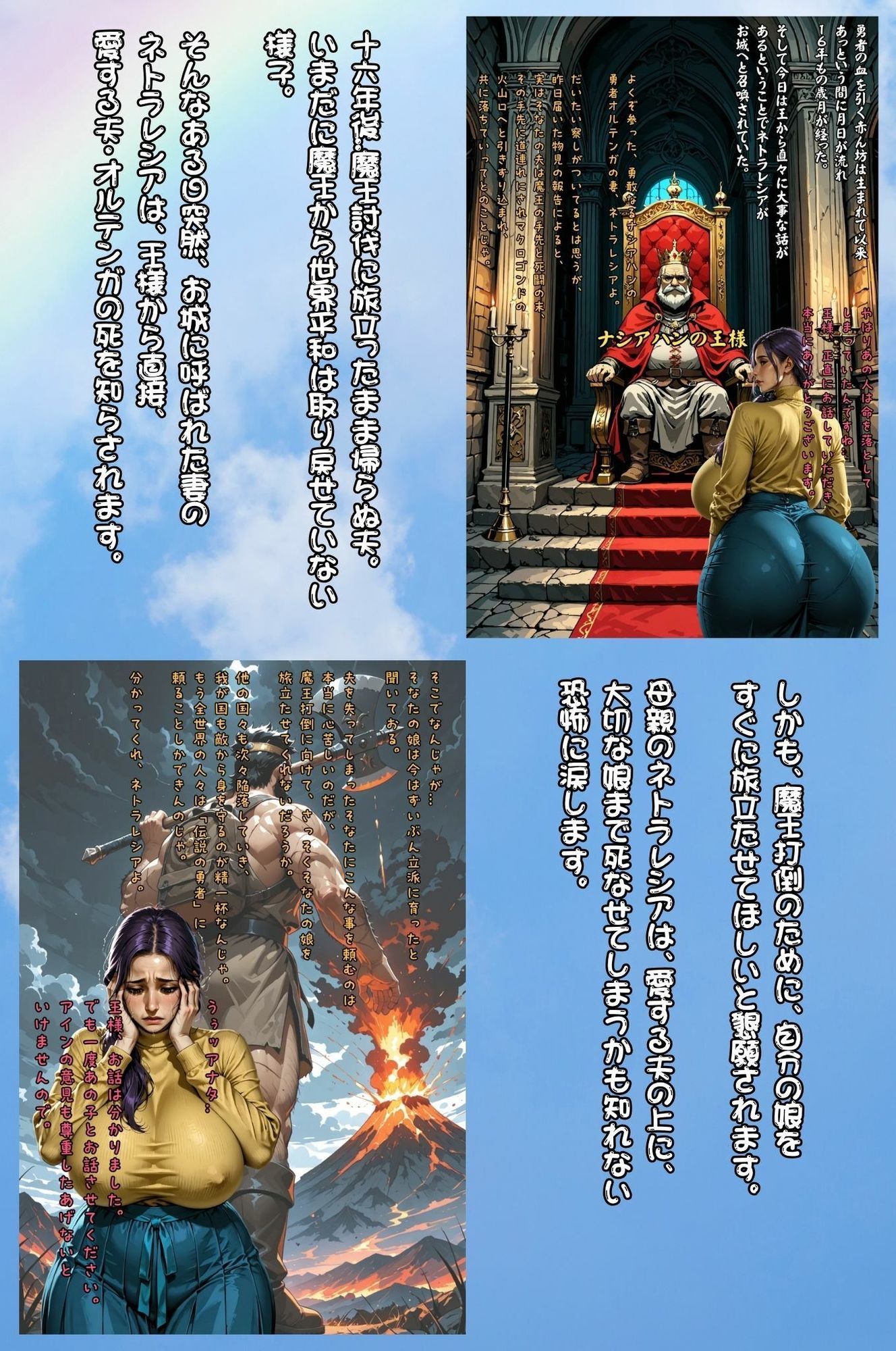 絶倫義父と寝取られ嫁 〜夫が魔王を倒すために一人旅に出ている間に 伝説の勇者の血を絶やしてはいけないからという理由で嫁が毎日義父に種付けされていたお話〜 画像2