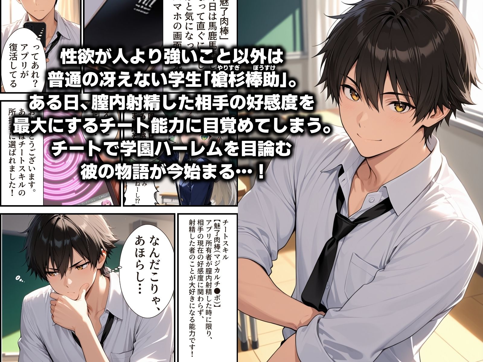 サンプル画像1:俺のチートスキル『魅了肉棒（マジカルチ●ポ）』がチートすぎて即堕ち学園ハーレム目指せるんですが！？(かにたま堂) [d_692121]
