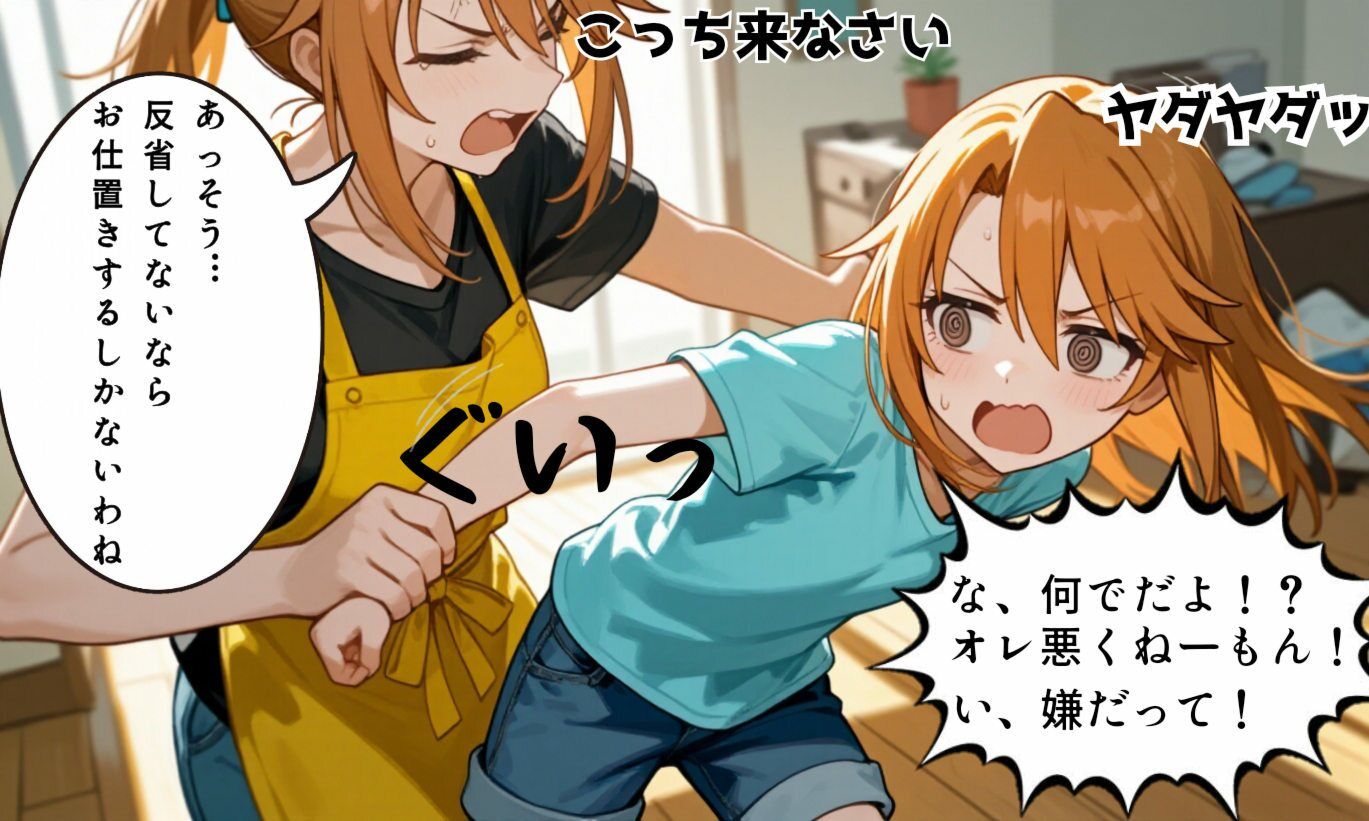 サンプル画像3:強がる晴にお尻叩きのお仕置き(紅月舎) [d_692246]