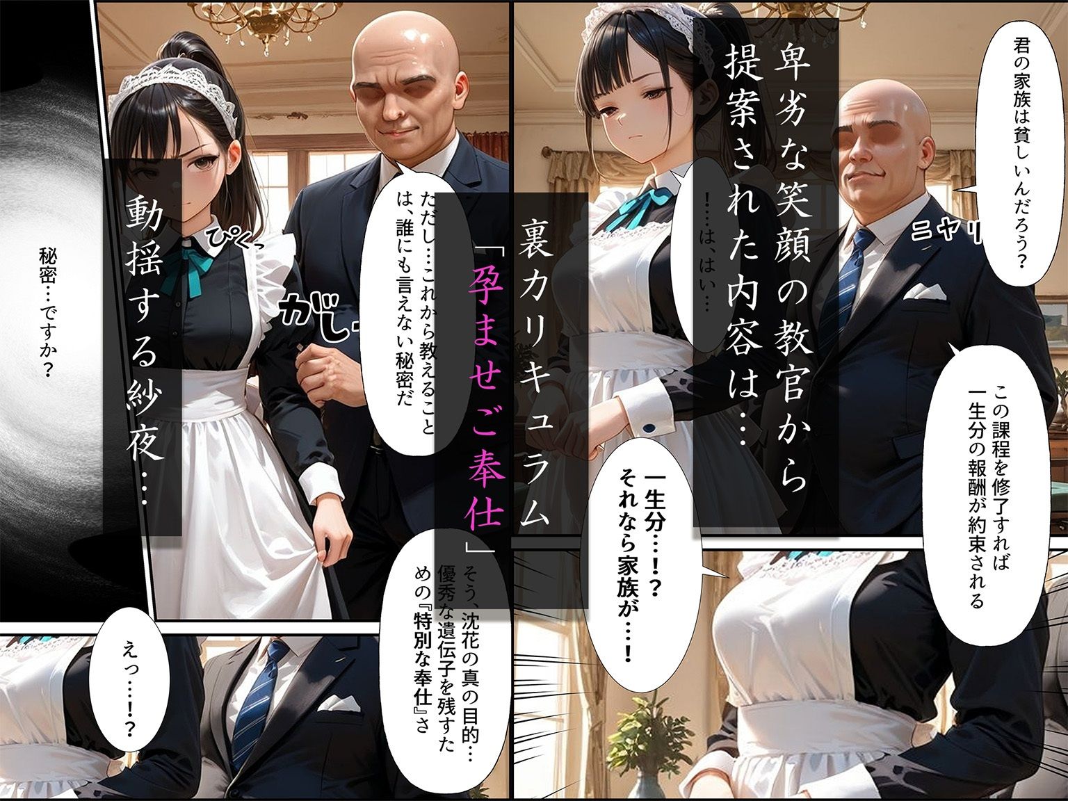 サンプル画像6:［4K/高画質コミック版］  孕ませご奉仕学園〜子宮でご奉仕させていただきます〜 三崎紗夜(ご奉仕カリキュラム) [d_692558]