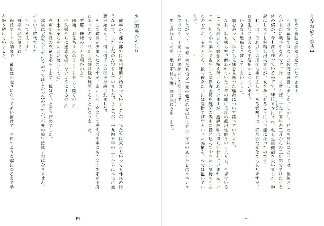 少非国民の兄妹（つがい） エロ漫画3