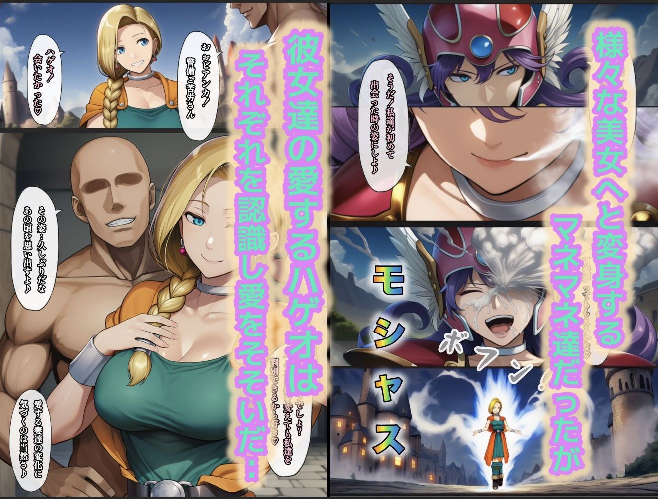 サンプル画像4:何故かマネマネ（♀）ばかり仲間になる魔物使いの話  総集編(ぴんぴん丸) [d_694223]