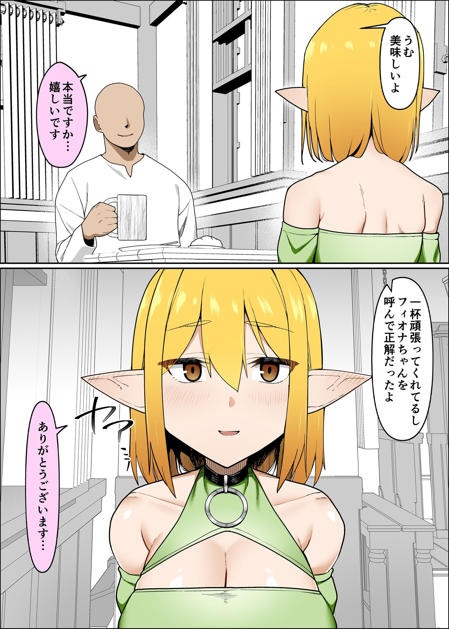 エルフのフィオナちゃんはおじさん達の従順な奴●のサンプル画像9