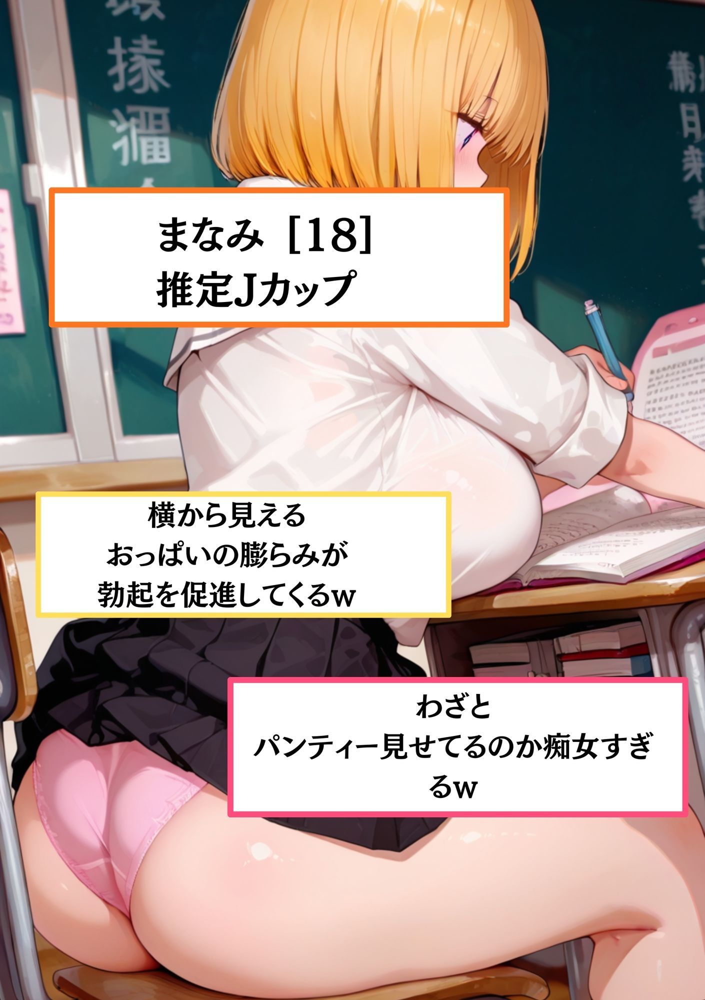 サンプル画像1:【速報】【JKが痴●被害に遭いました】巨乳のせいで痴●被害が多発！？ まなみ［18歳］Jカップ JKに男が精子をぶっかけ続けています。(JK専門店) [d_695689]