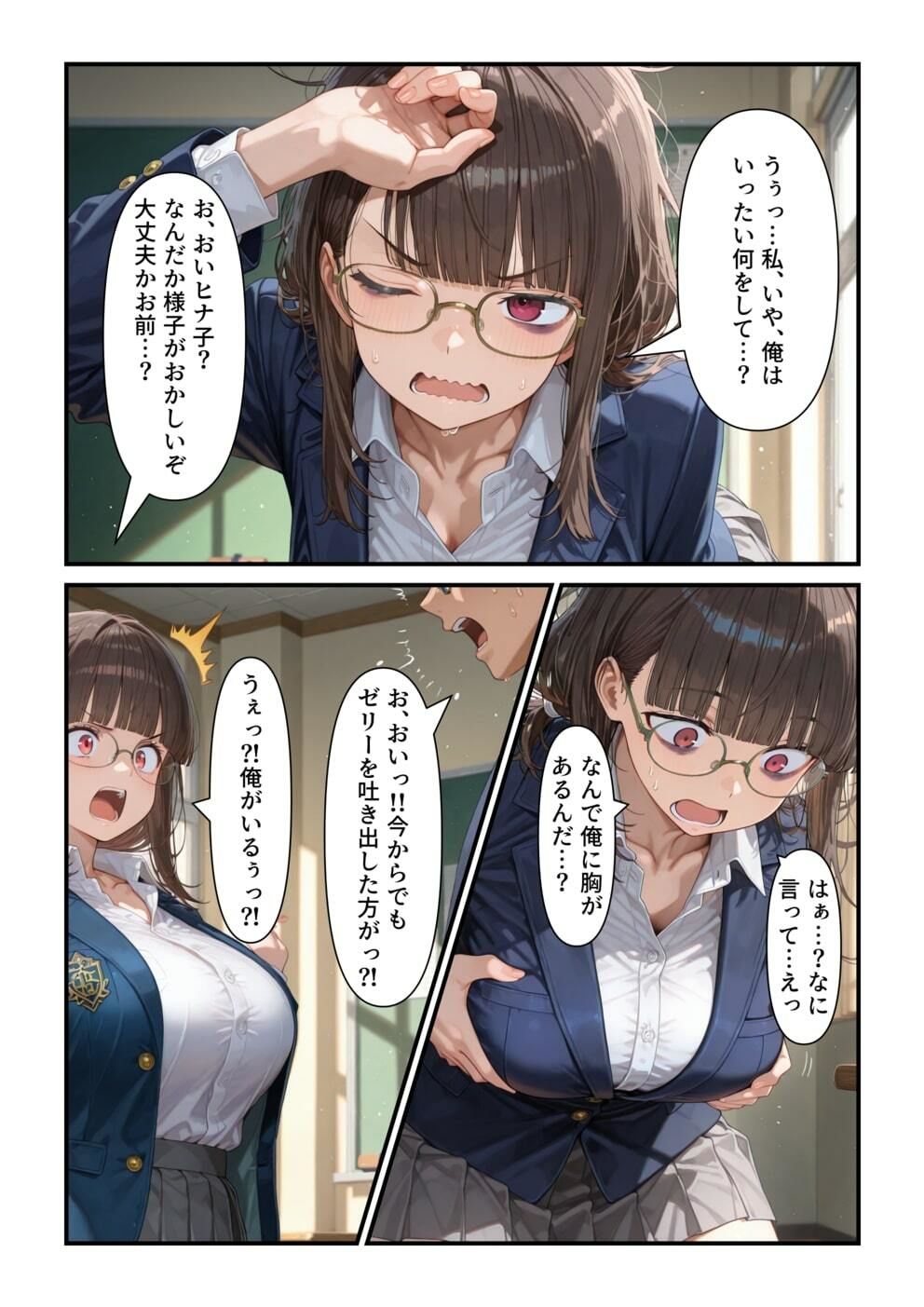 サンプル画像3:【乗っ取り】告白してきた女に合意で自分の人格ゼリーを飲ませてみた(tsf-Saeki) [d_696104]