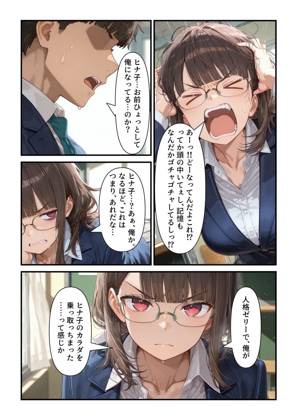 サンプル画像4:【乗っ取り】告白してきた女に合意で自分の人格ゼリーを飲ませてみた(tsf-Saeki) [d_696104]