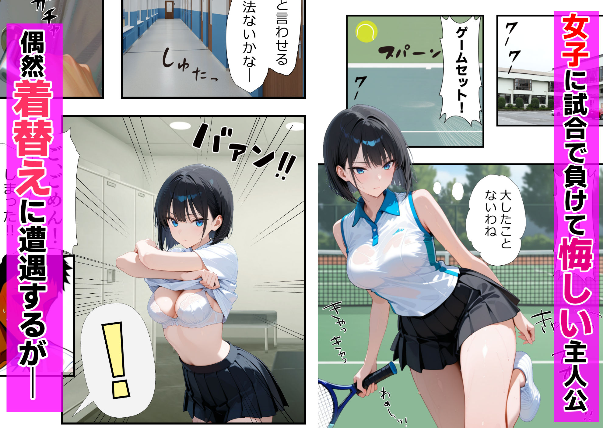 サンプル画像1:高飛車テニス女子 催〇で欲望全開！  生ハメ中出しH(ましゅまろ) [d_696124]