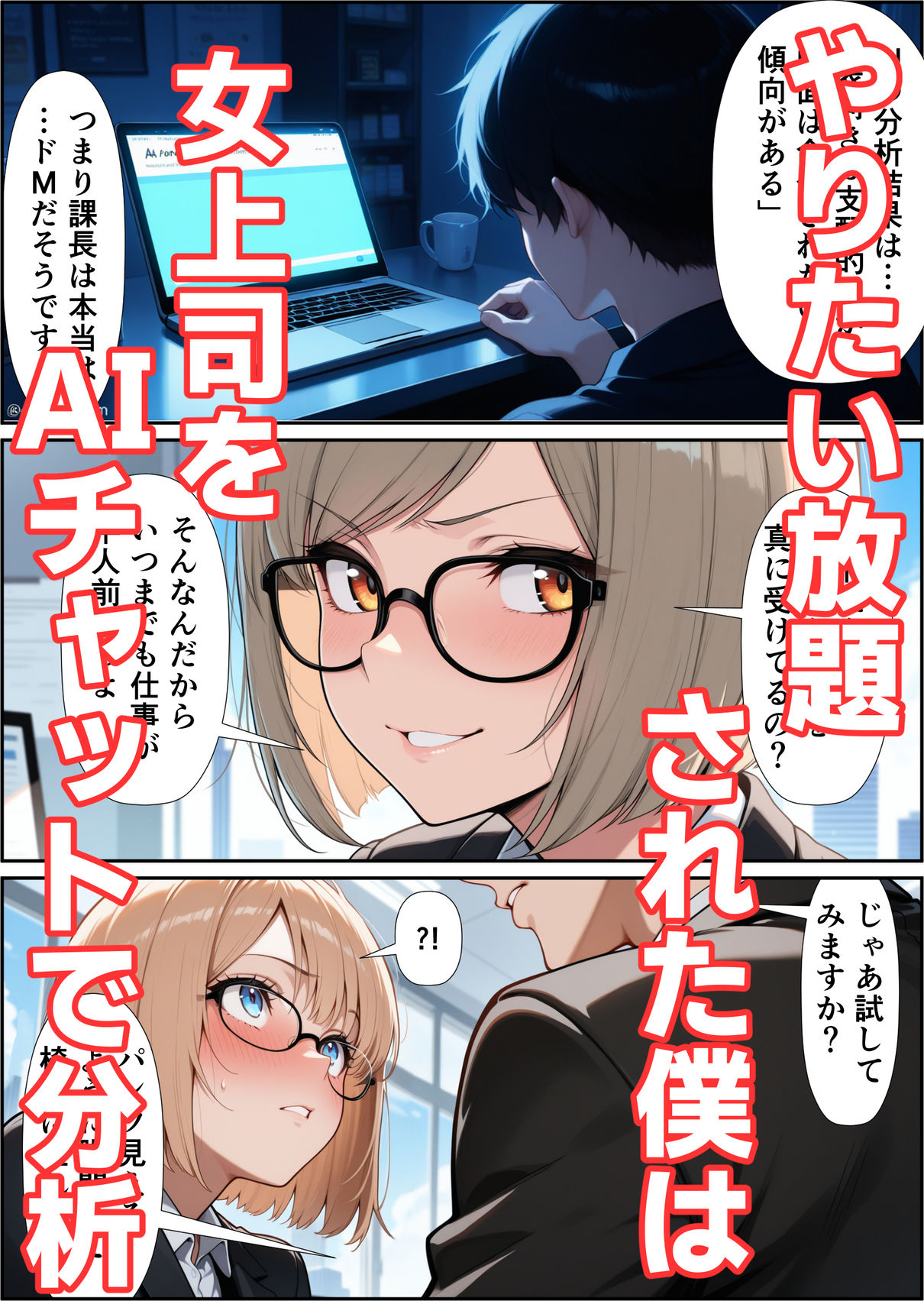 サンプル画像5:ドS女上司の本性がドMだったので会社で中出ししてやった話(人妻OL敗北劇場) [d_697315]