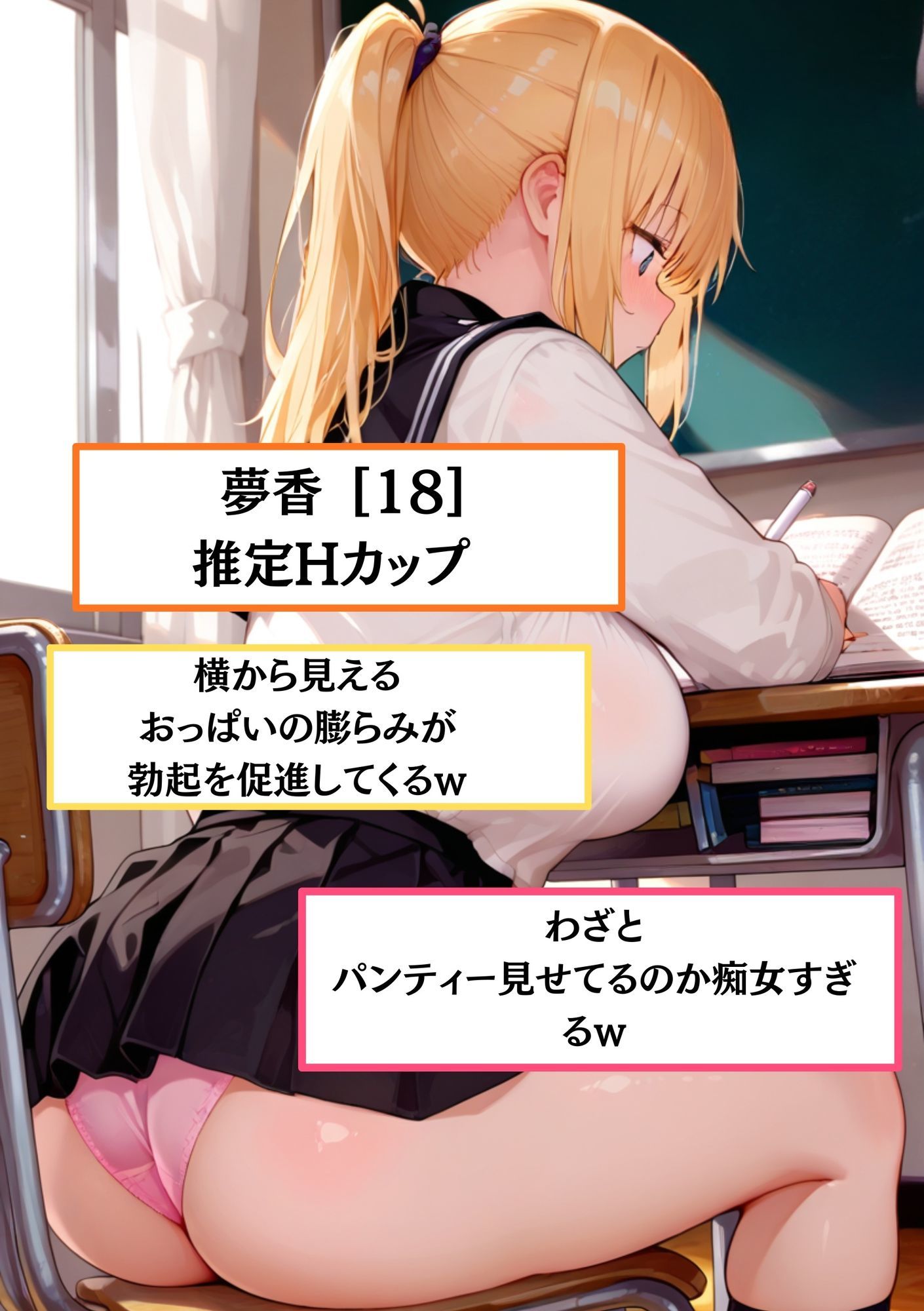 【速報】【JKが痴●被害に遭いました】巨乳のせいで痴●被害が多発！？夢香《18歳》Hカップ 女子校生のマンコに男がチンコを挿入し精子をドピュっと出す。 画像1