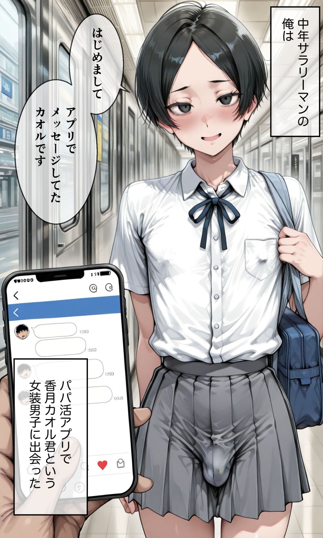 パパ活で出会った女装男子♂を乳首ビン勃ちさせてメス堕ちさせた話 エロ漫画6