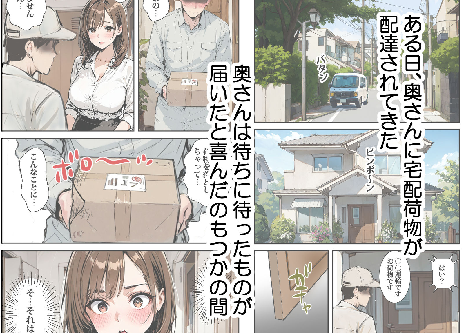 サンプル画像1:宅配荷物を落としただけなのに…(東京漫画研究所) [d_701550]