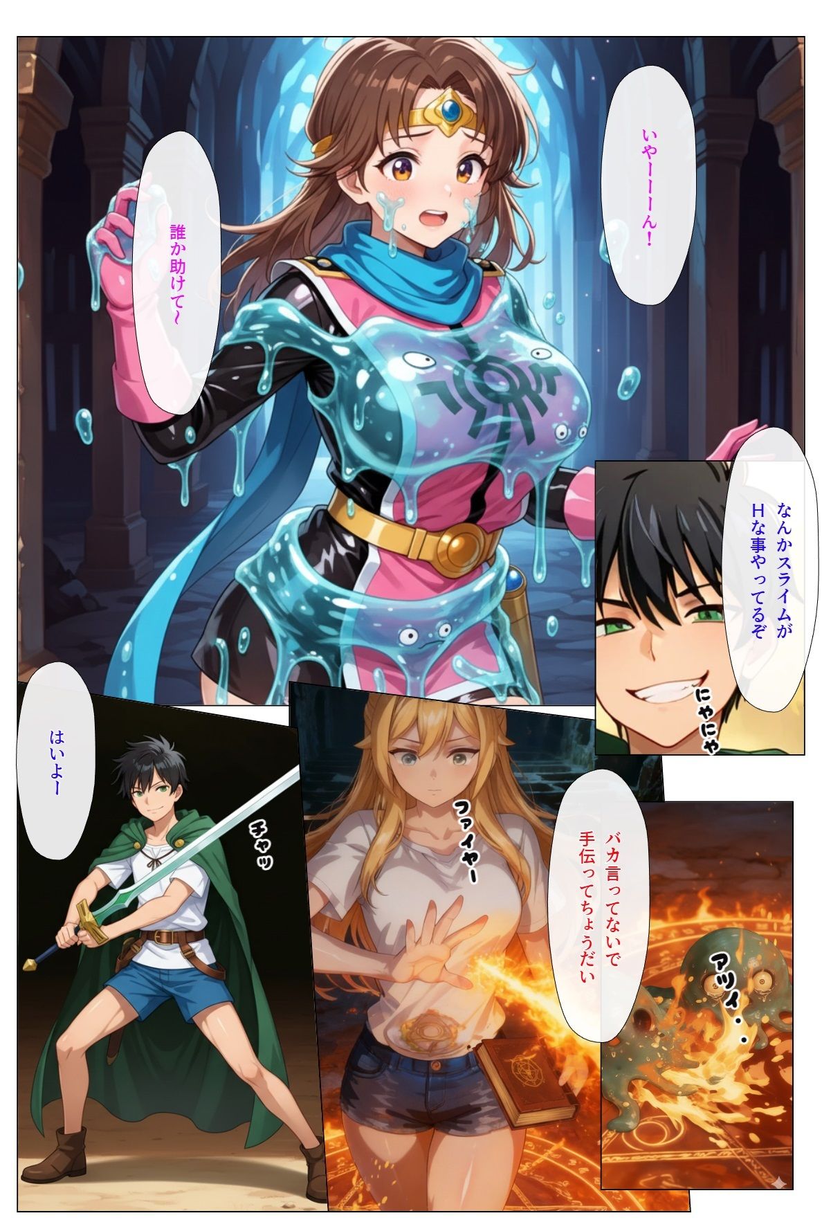 サンプル画像2:ダンジョンで女の子見つけたからハーレム作ってみたい・・(さまよゆもい) [d_702579]