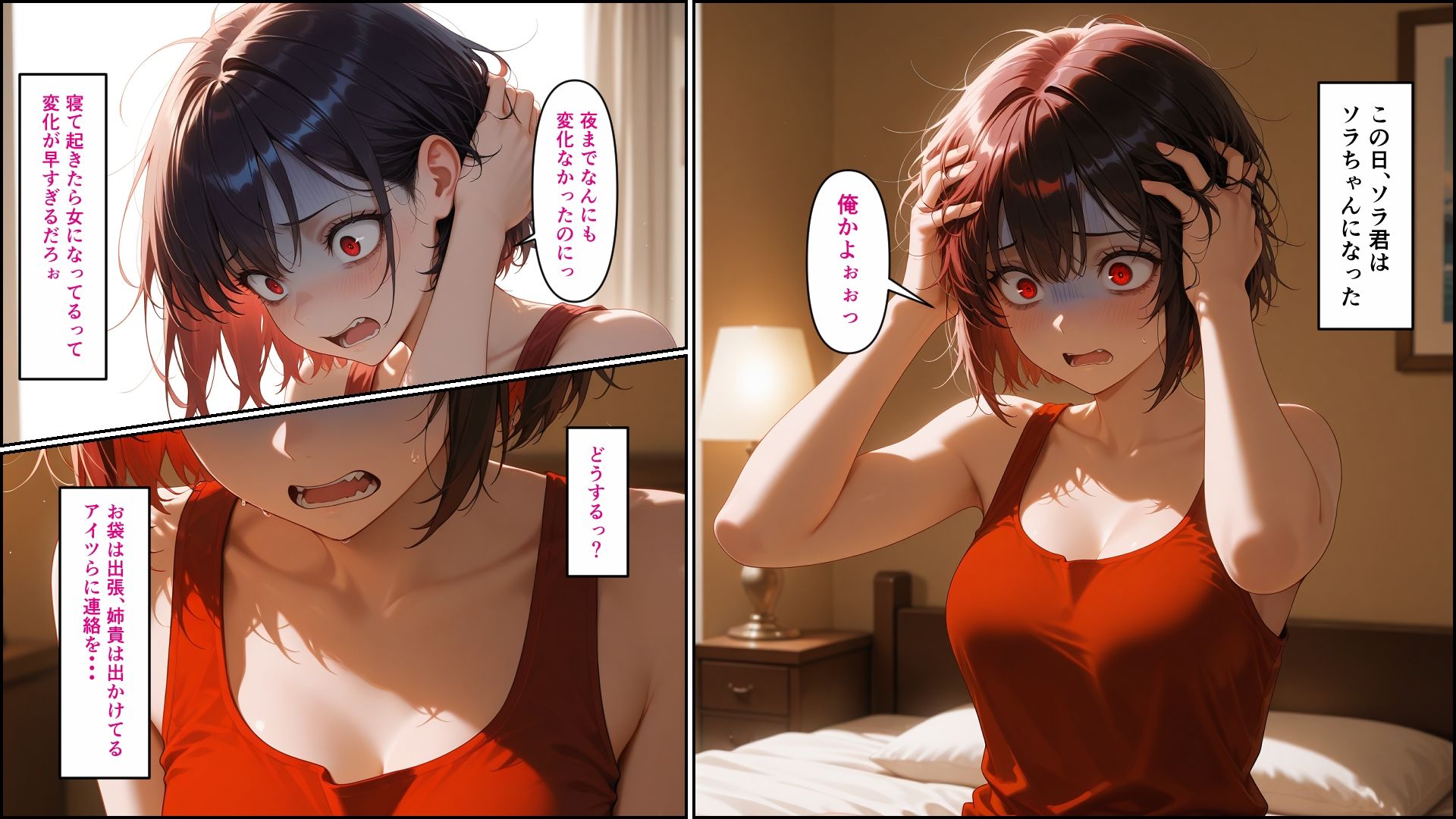 サンプル画像1:ちょい悪系 TS ソラ君のメス化が止まらない(AIシコリえっち) [d_704145]