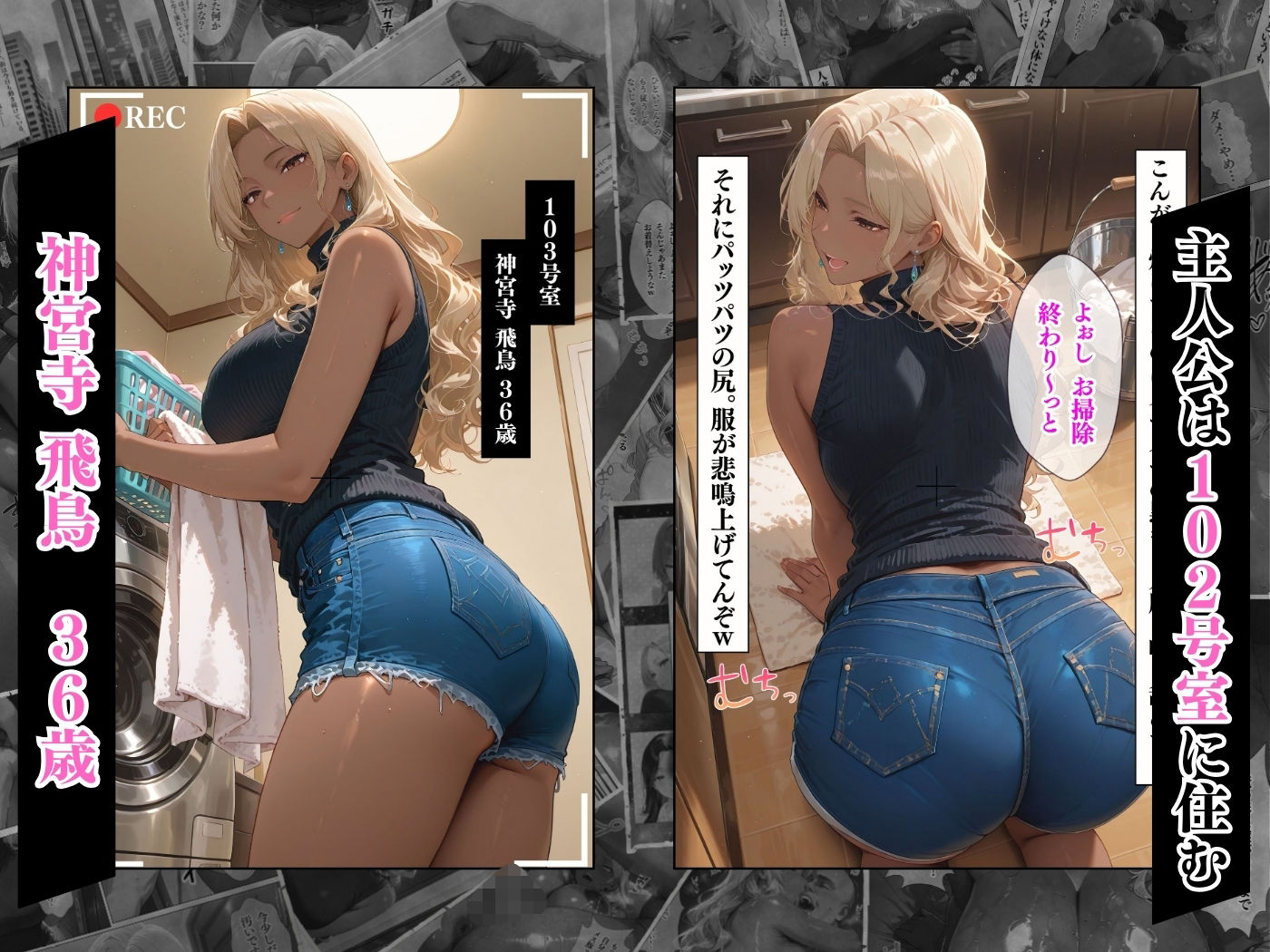 サンプル画像3:【4K高画質】人妻限定アパート 103号室 神宮寺飛鳥 〜大家のペットになった日編〜(ワーテルLab) [d_704842]