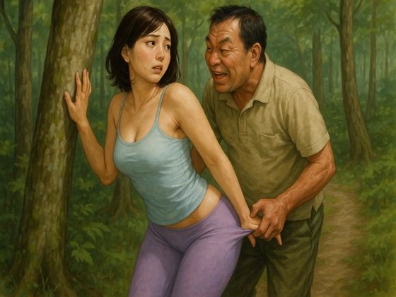 【無料エロ漫画】森林でお母さんが…(244) d_705534