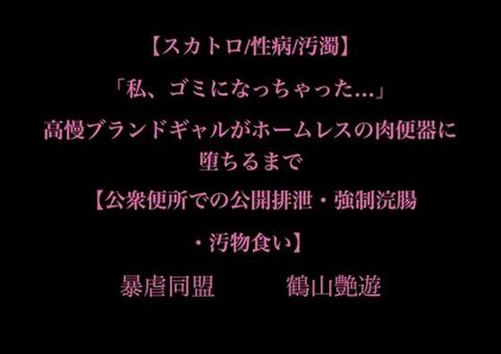 【スカトロ/性病/汚濁】「私、ゴミになっちゃった…」高慢ブランドギャルがホームレスの肉便器に堕ちるまで【公衆便所での公開排泄・強●浣腸・汚物食い】