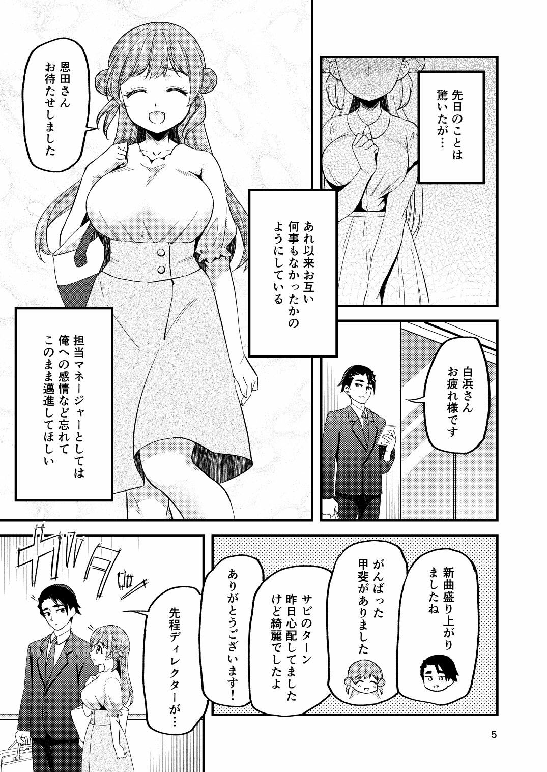 サンプル画像3:失恋アイドルとマネージャーはエレベーターに閉じ込められたあと(めんこラボ) [d_706591]