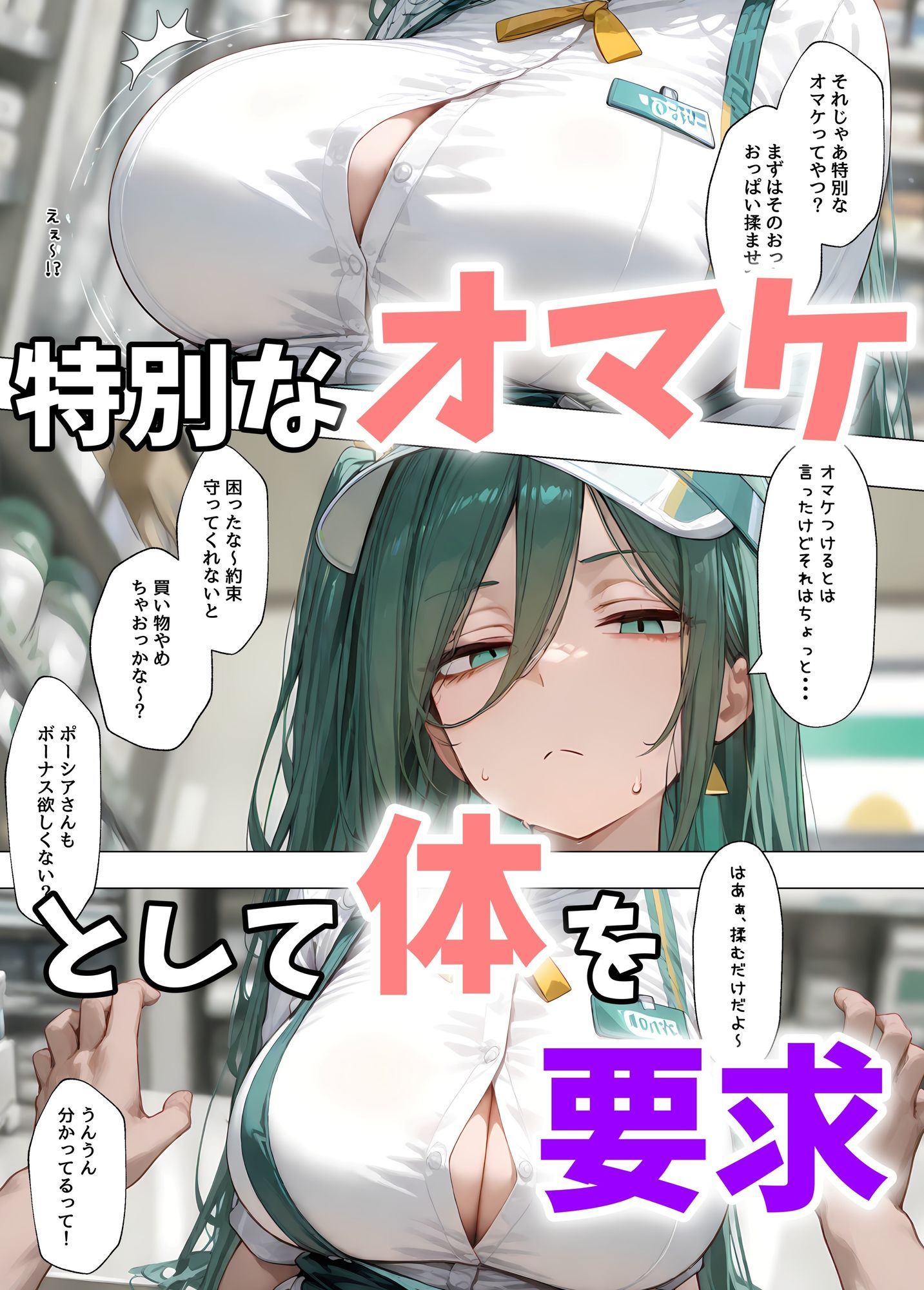 ダウナー巨乳コンビニ店員〜店の商品全部買ったらオマケがエッチすぎた 画像6