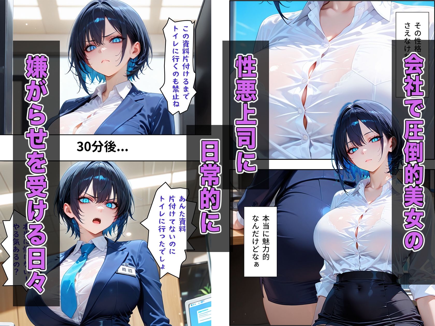 サンプル画像1:デリヘルを呼んだら性悪な上司が来た(とろける夢工場) [d_708746]