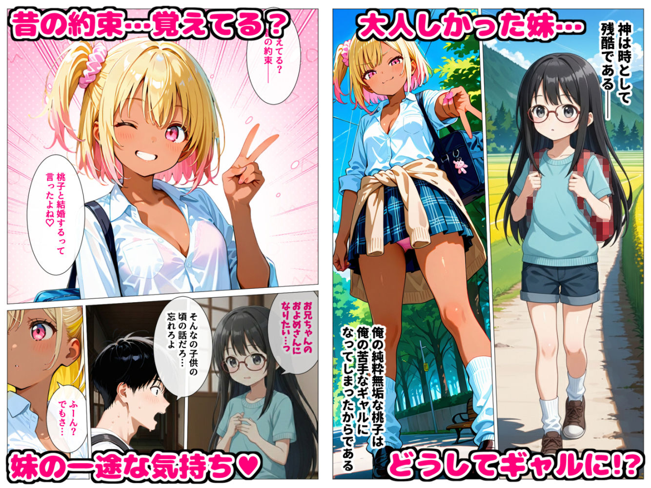 サンプル画像2:久々に帰省したら清楚だった妹が淫乱ギャル化してて…禁断の兄妹中出しセックスで絶頂する話(デリカリカ) [d_708771]