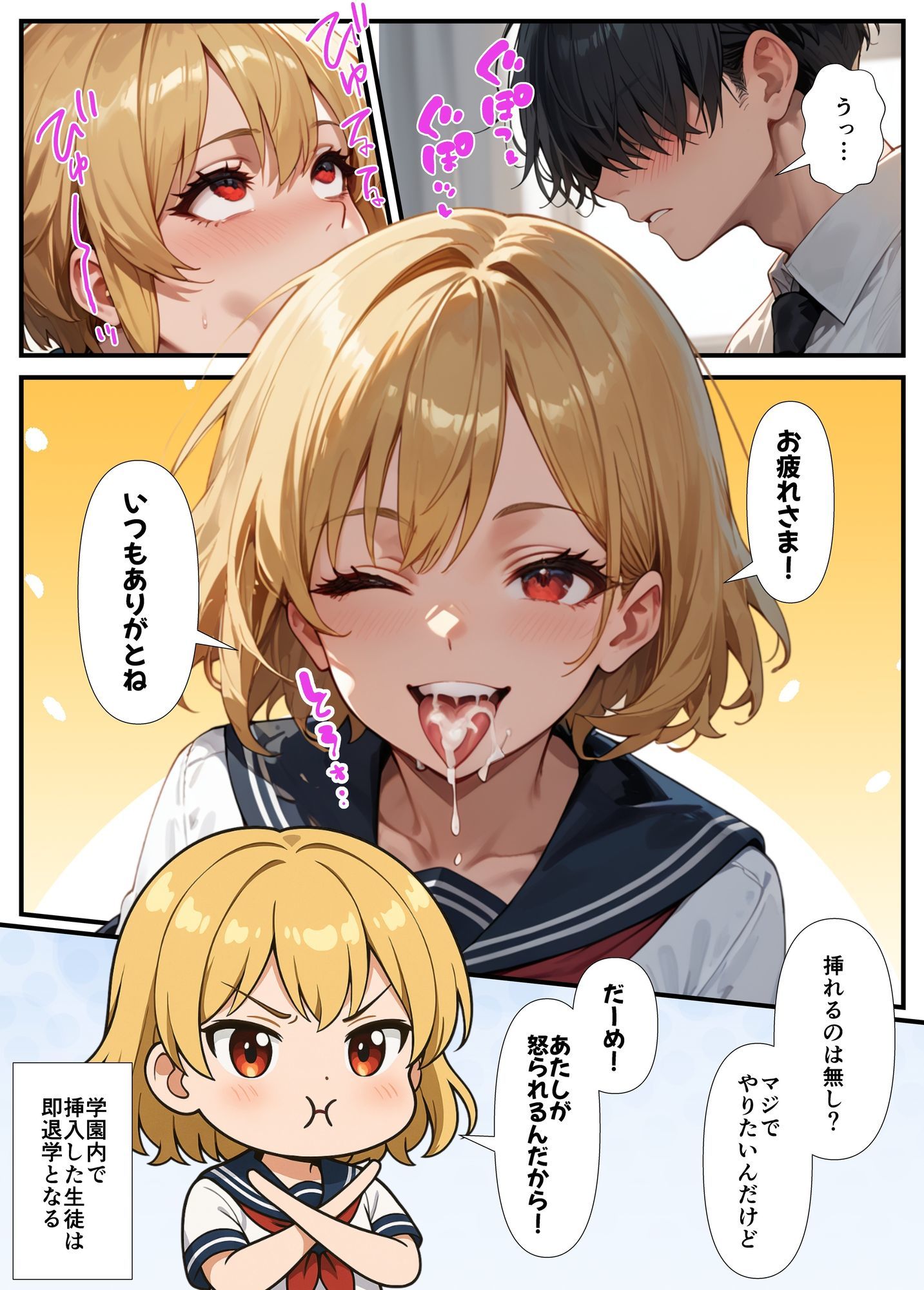 巨乳ギャルが先輩彼氏と教室でセックス!? 撮影に成功した俺はこれをネタに本番の交渉をするwww 画像5