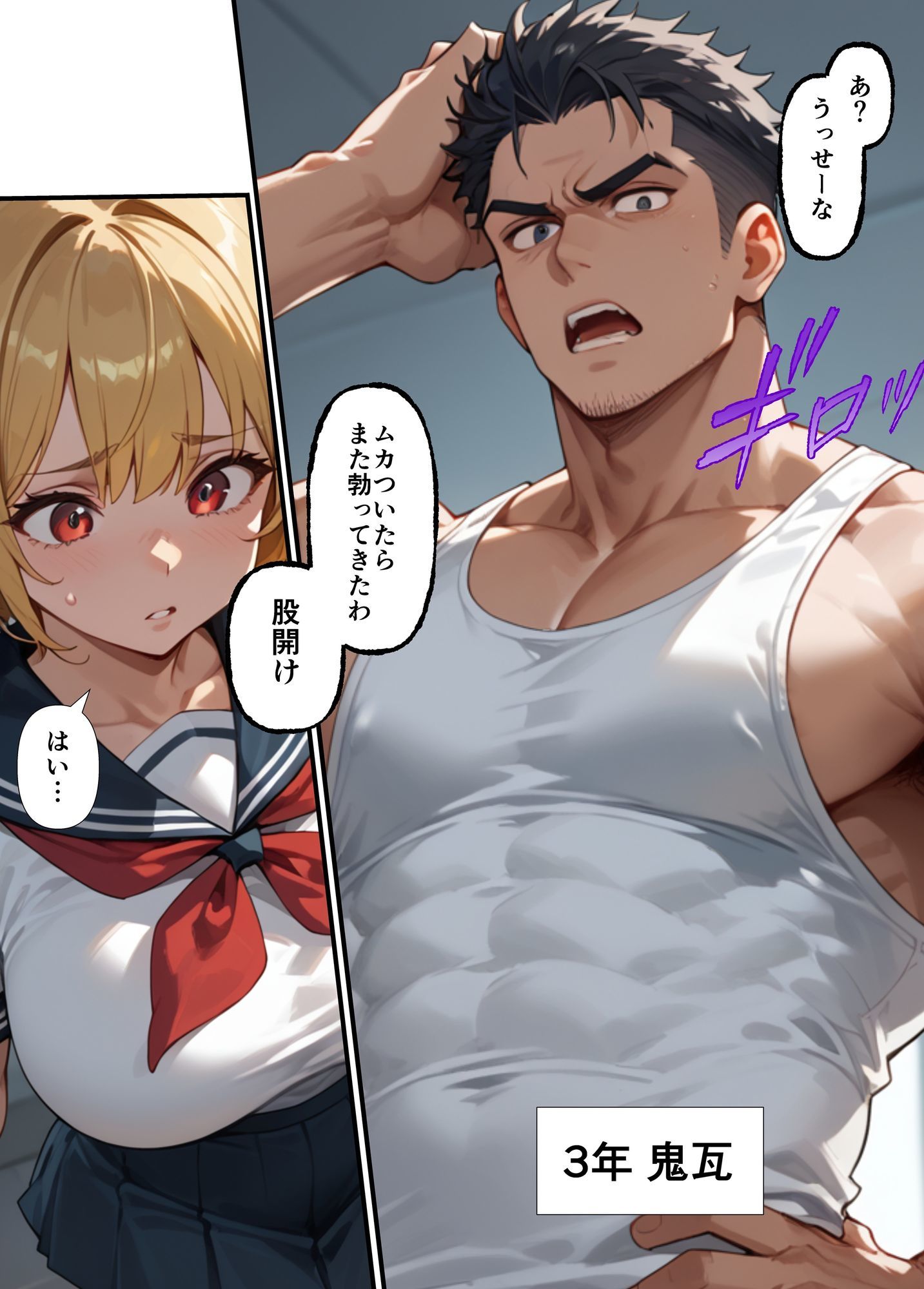 巨乳ギャルが先輩彼氏と教室でセックス!? 撮影に成功した俺はこれをネタに本番の交渉をするwww 画像8