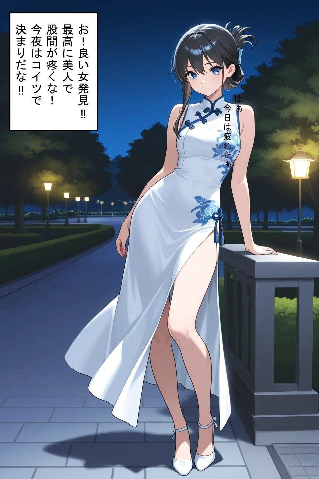 路地裏の一夜 1  （はーと）チャイナドレス美女を強襲（はーと） 画像1