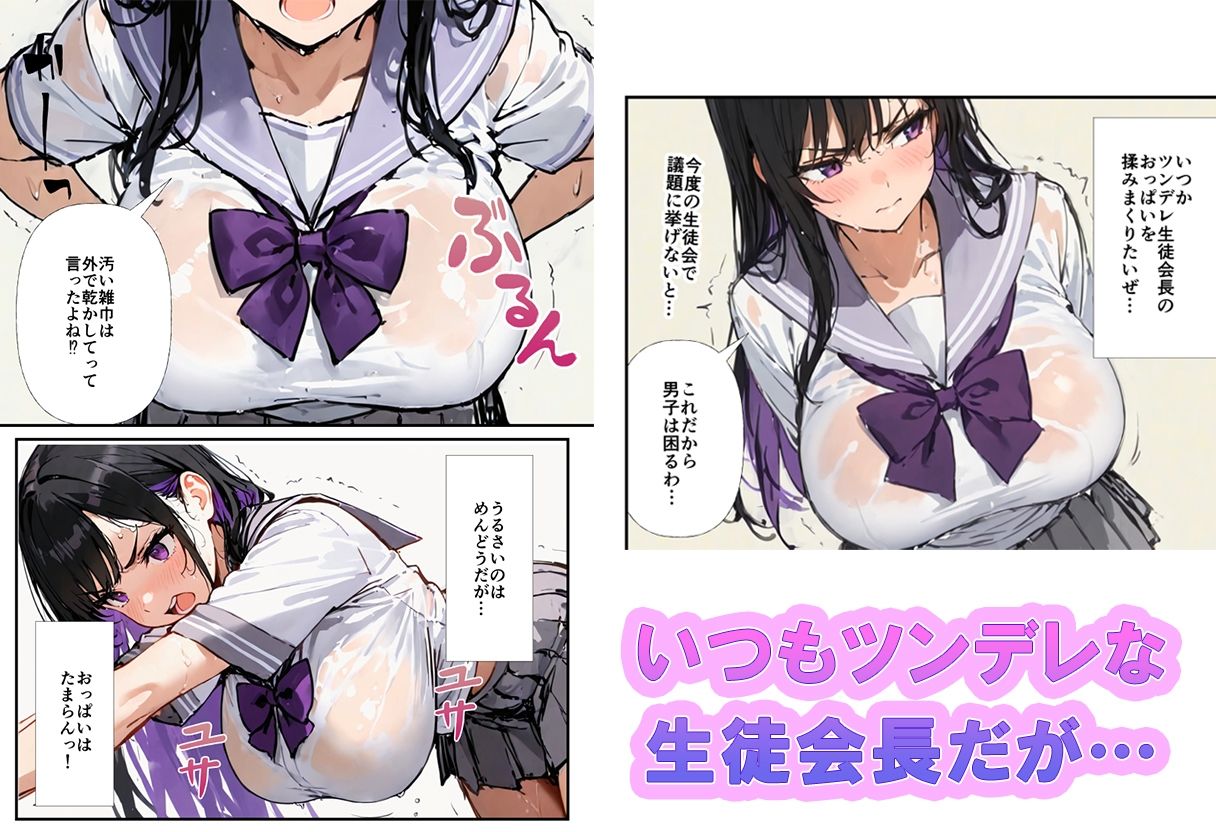 サンプル画像1:寝取られ生徒会長〜爆乳おっぱいを揺らして処女喪失〜(寝取られ三四郎) [d_709669]