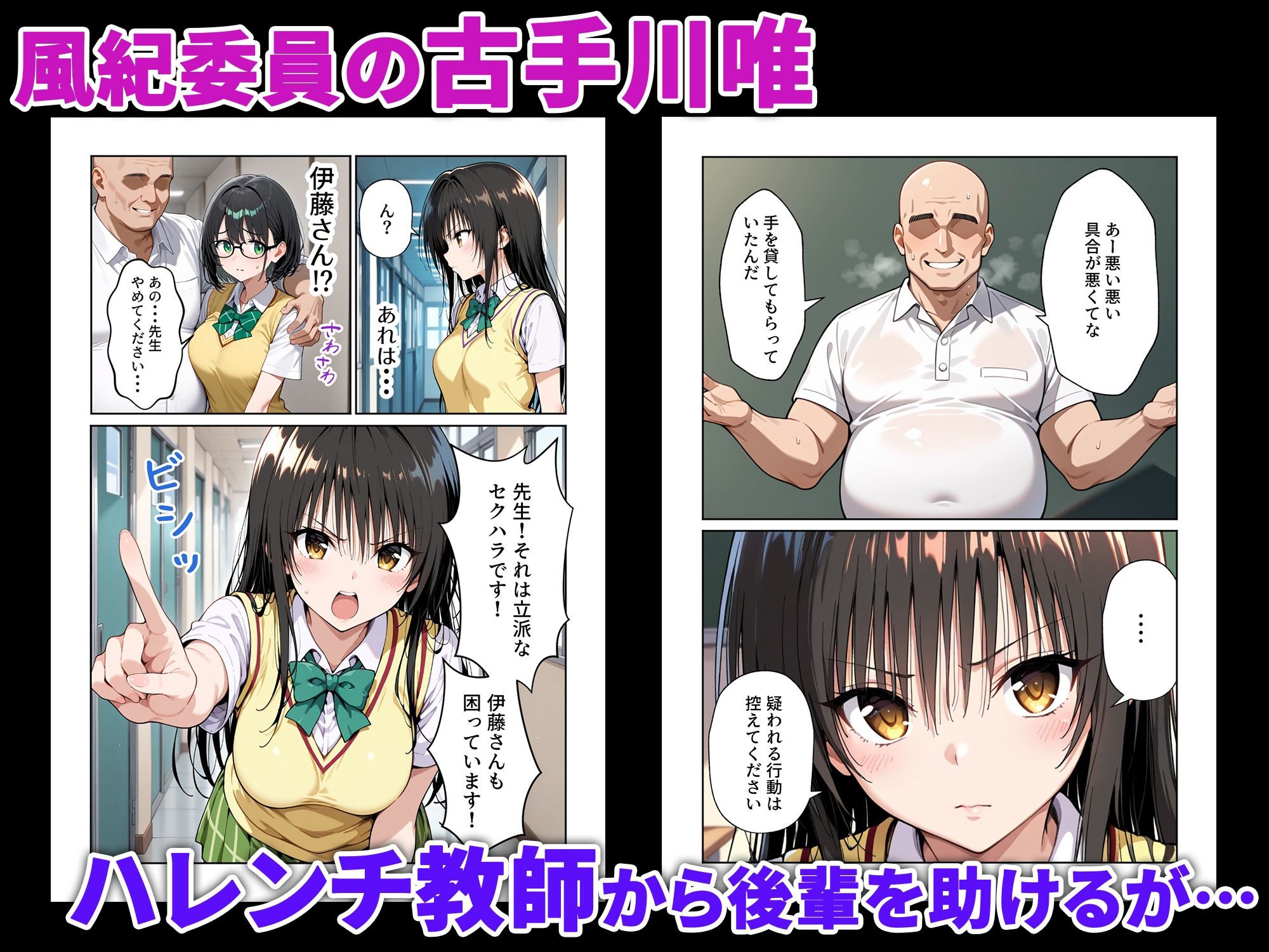 サンプル画像1:古手川唯  鬼畜教師の凌●性指導(いちご天国) [d_710159]