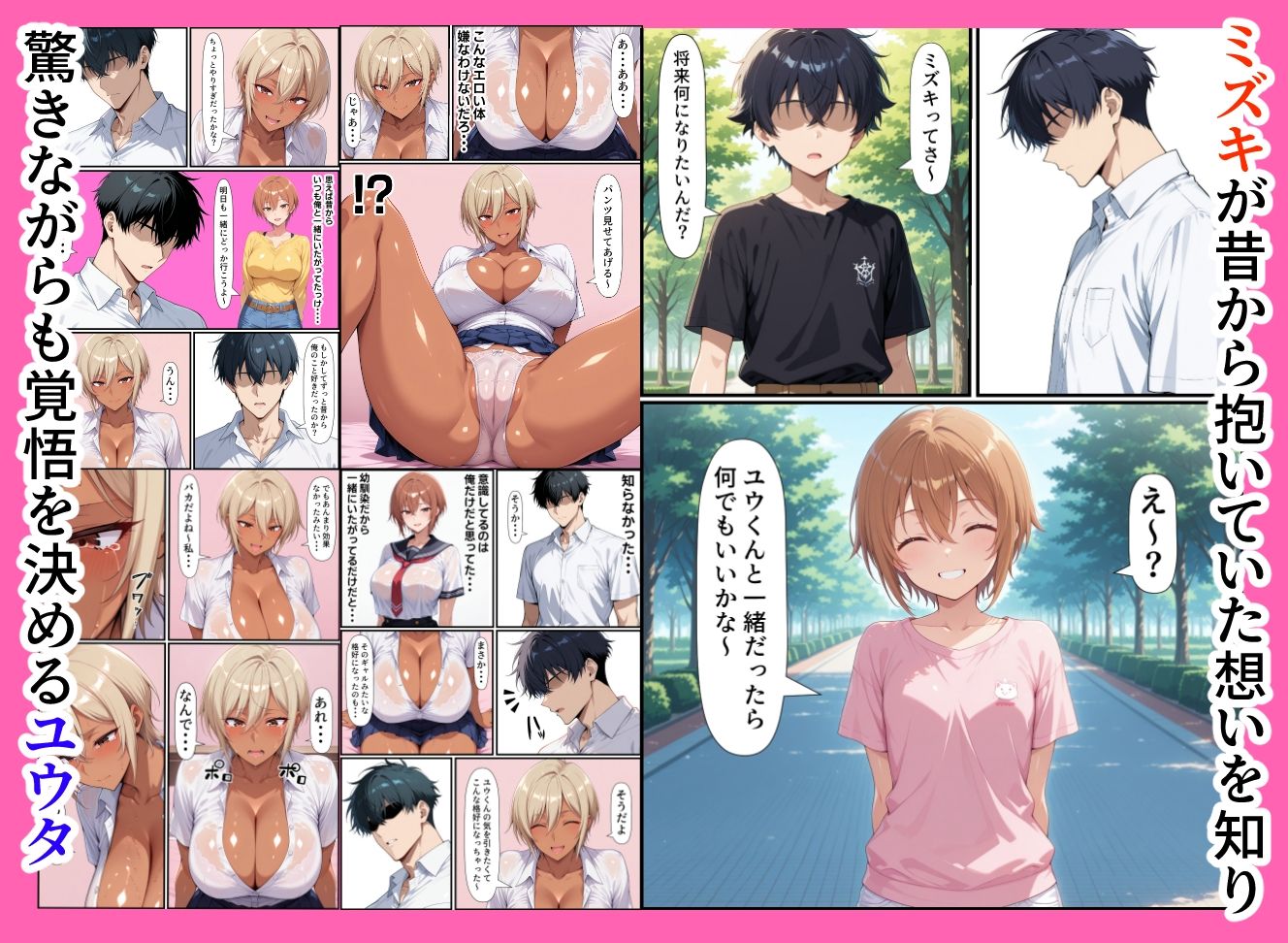 【無料エロ漫画】幼馴染の黒ギャル、コスプレSEXにハマる(無銘のギャル戦士) d_710655