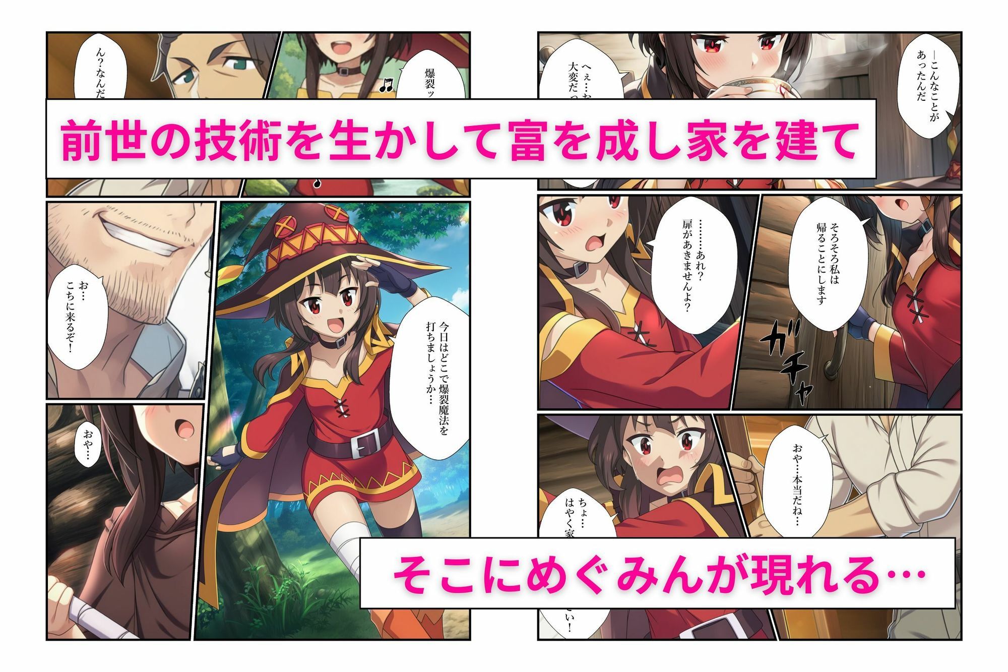 『セックスしないと出られない部屋』でヒロイン3人が快楽堕ちしてハーレム化【このすば編】2