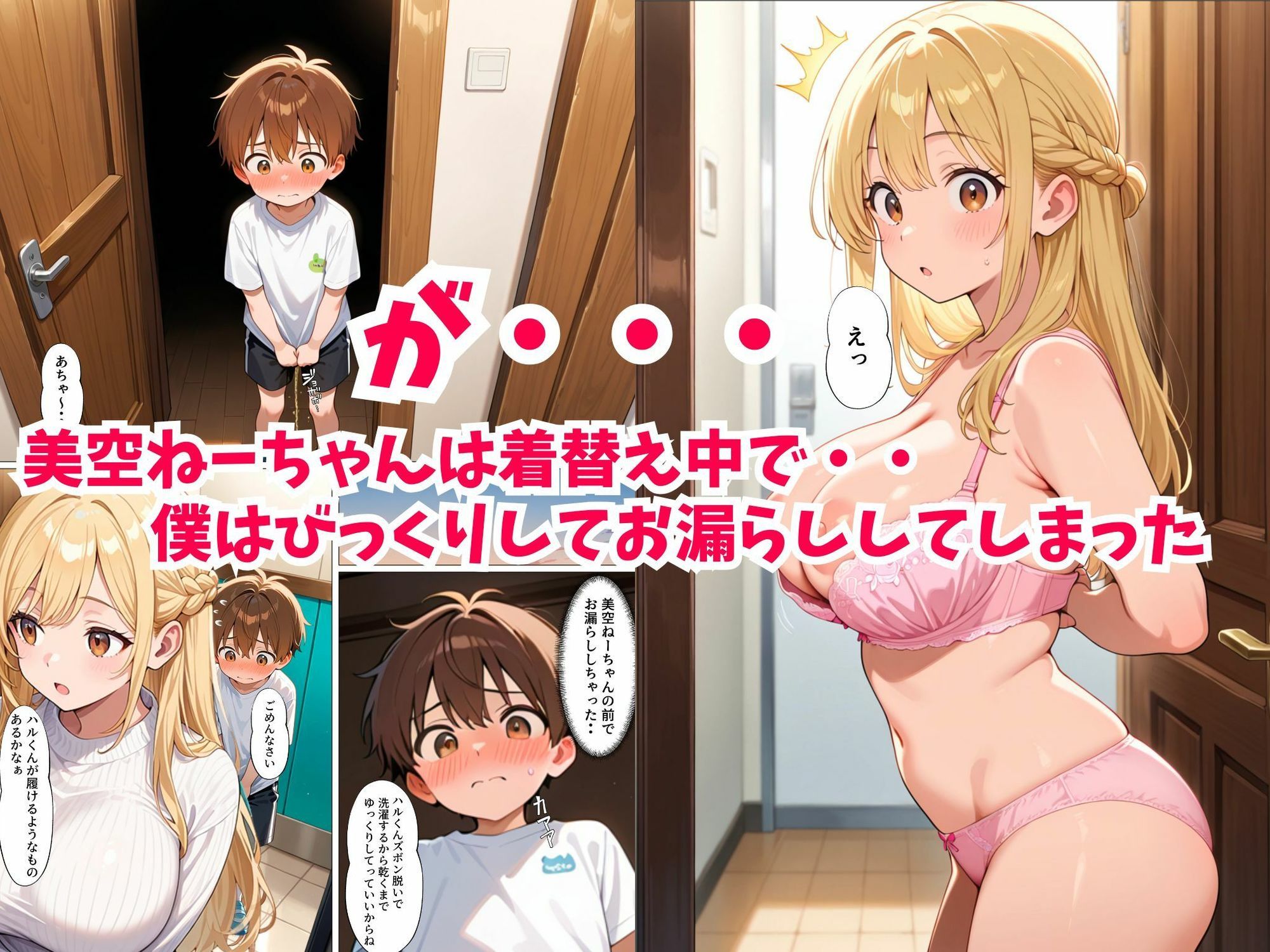 隣のおねーちゃん家でお漏らししちゃった僕、そのまま筆下ろしされてしまう-3
