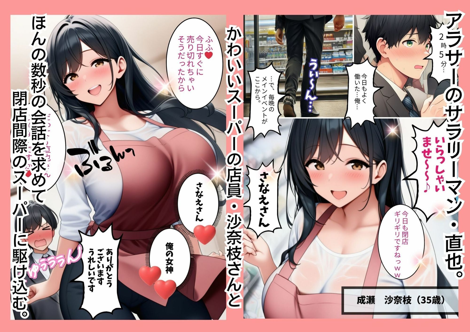 サンプル画像2:スーパーの爆乳人妻に催●かけてNTRしちゃいました(AI欲イラスト屋さん：わんたんめん) [d_711889]