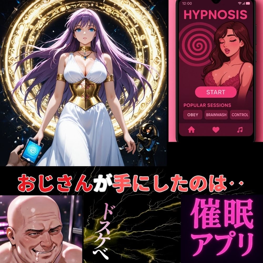 サンプル画像1:聖なる絶頂！服従コマンドを強●注入された女神‥催●アプリが支配する最後の聖戦‥(夢追い虫) [d_712009]