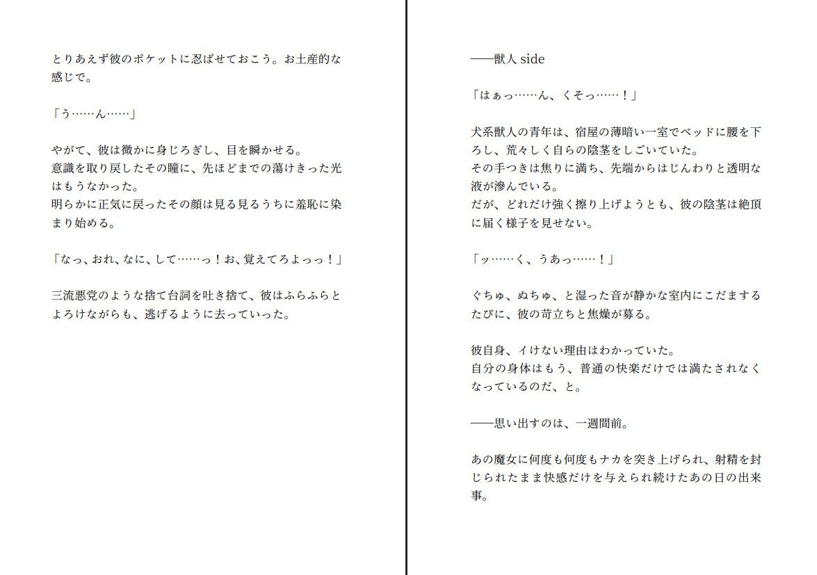 生意気な犬系獣人はふたなり魔女に撫でられたときだけデレデレわんこにジョブチェンジする 無料画像6