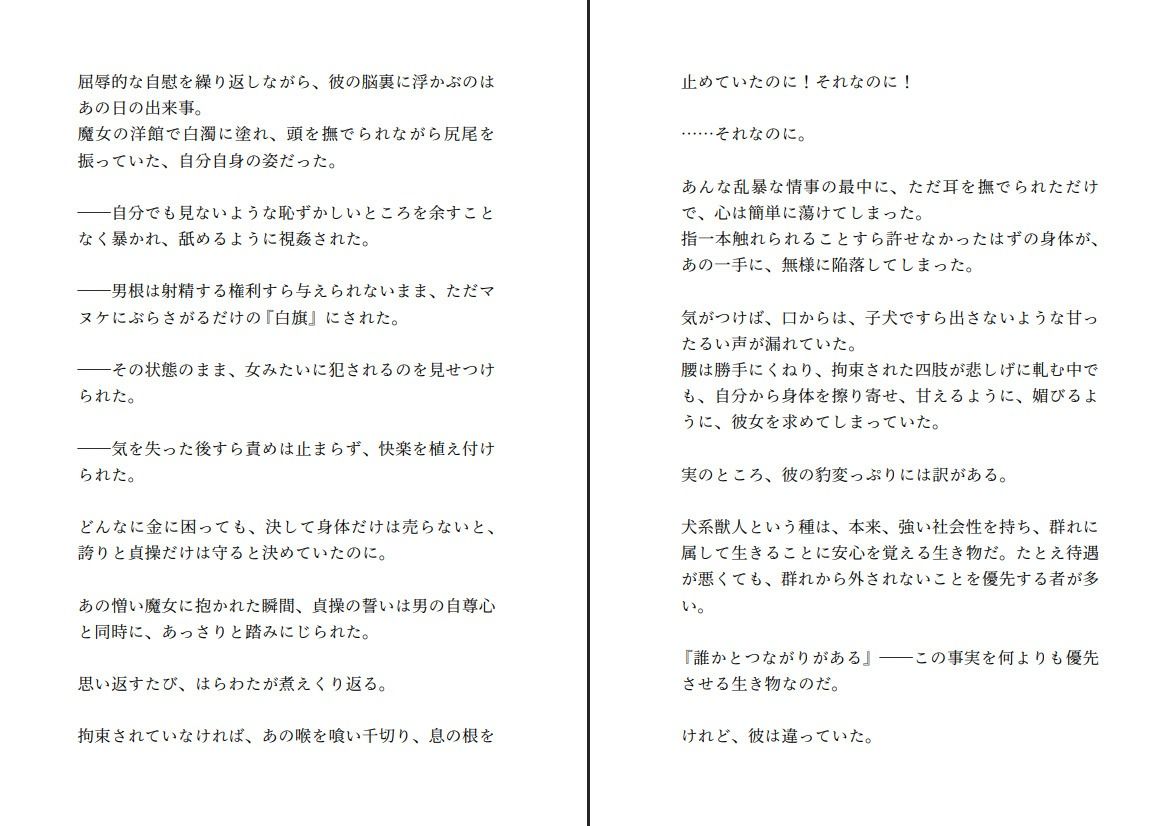生意気な犬系獣人はふたなり魔女に撫でられたときだけデレデレわんこにジョブチェンジする 無料画像8