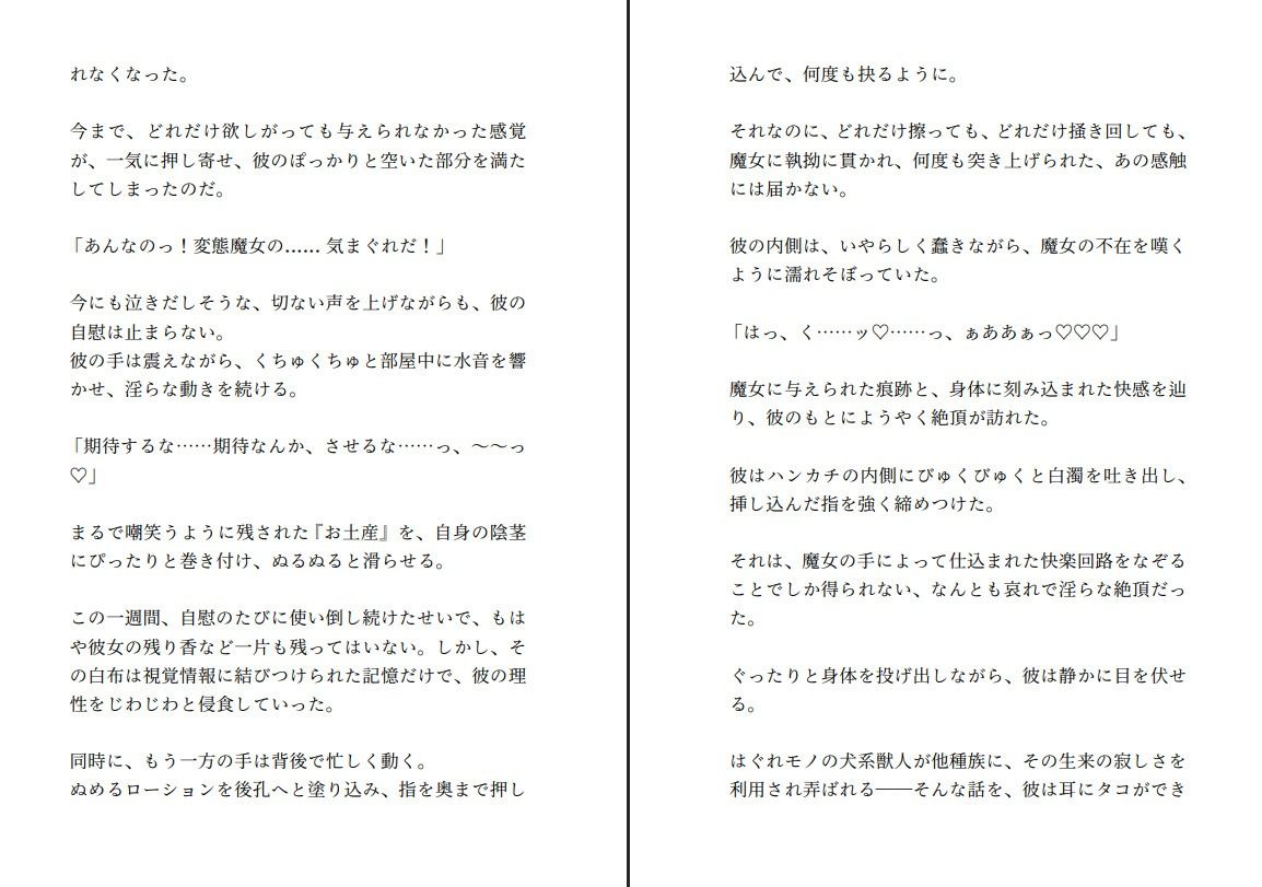 生意気な犬系獣人はふたなり魔女に撫でられたときだけデレデレわんこにジョブチェンジする 無料画像10