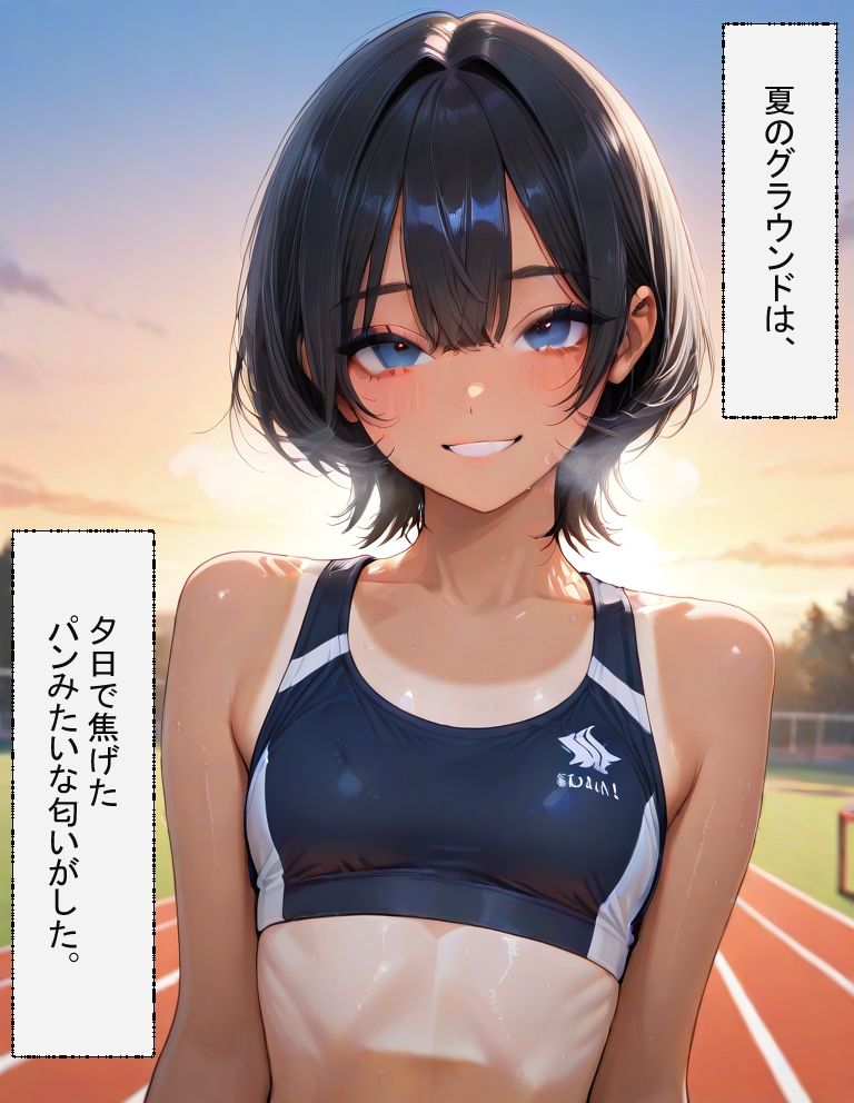 サンプル画像3:焦げた白線の上で(うさぎのイロハ) [d_712134]