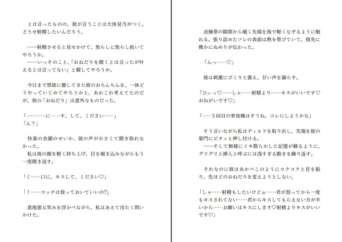 飼い犬系彼氏と喧嘩して仲直りする〜射精する権利を奪ってくださいと懇願する彼の望みが健気すぎたので射精できない彼をたくさんいじめてあげようと思います〜 画像9
