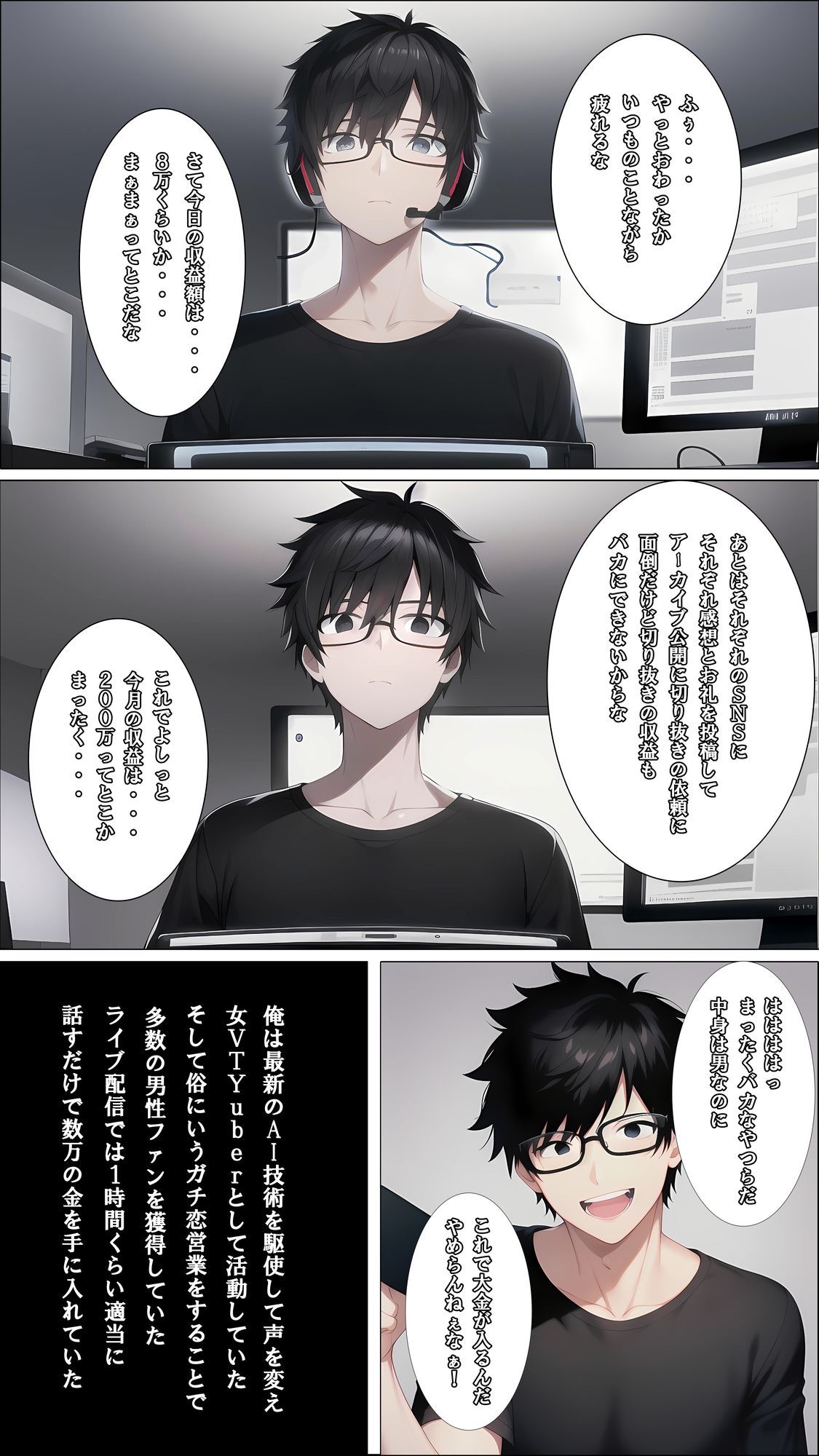 サンプル画像3:女VTuber（男）の俺が身バレして雌奴●に堕とされるなんて(melt) [d_712244]