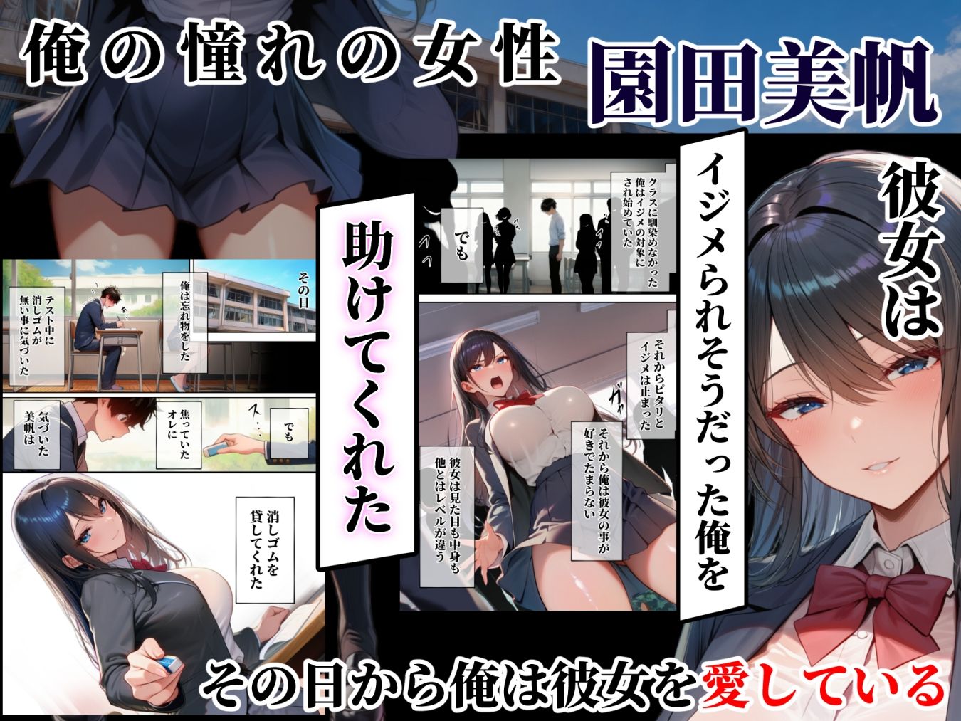 サンプル画像1:同じクラスの巨乳黒髪女神の心に空いた穴をオレの穢れた巨根でアナウメする話(ぱるぱるむんむん) [d_712471]