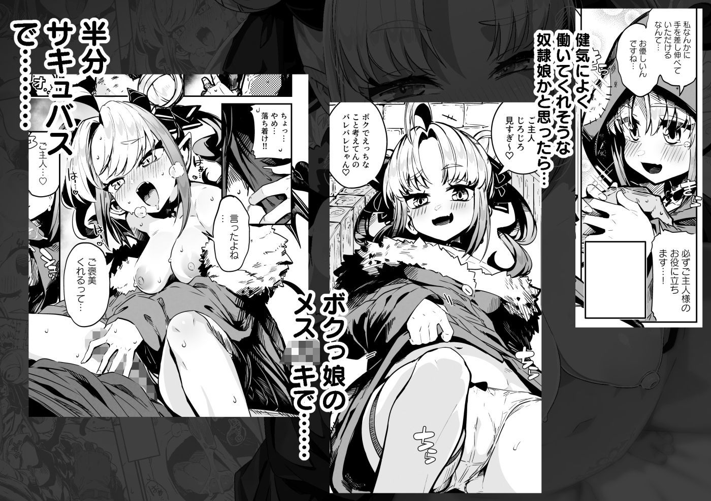 ねぇご主人 今日の「ごほうび」まだぁ？ ボクッ娘メ○〇キハーフサキュバス奴○娘にごほうび生活 画像1