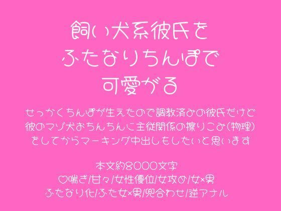 飼い犬系彼氏をふたなりちんぽで可愛がるのタイトル画像