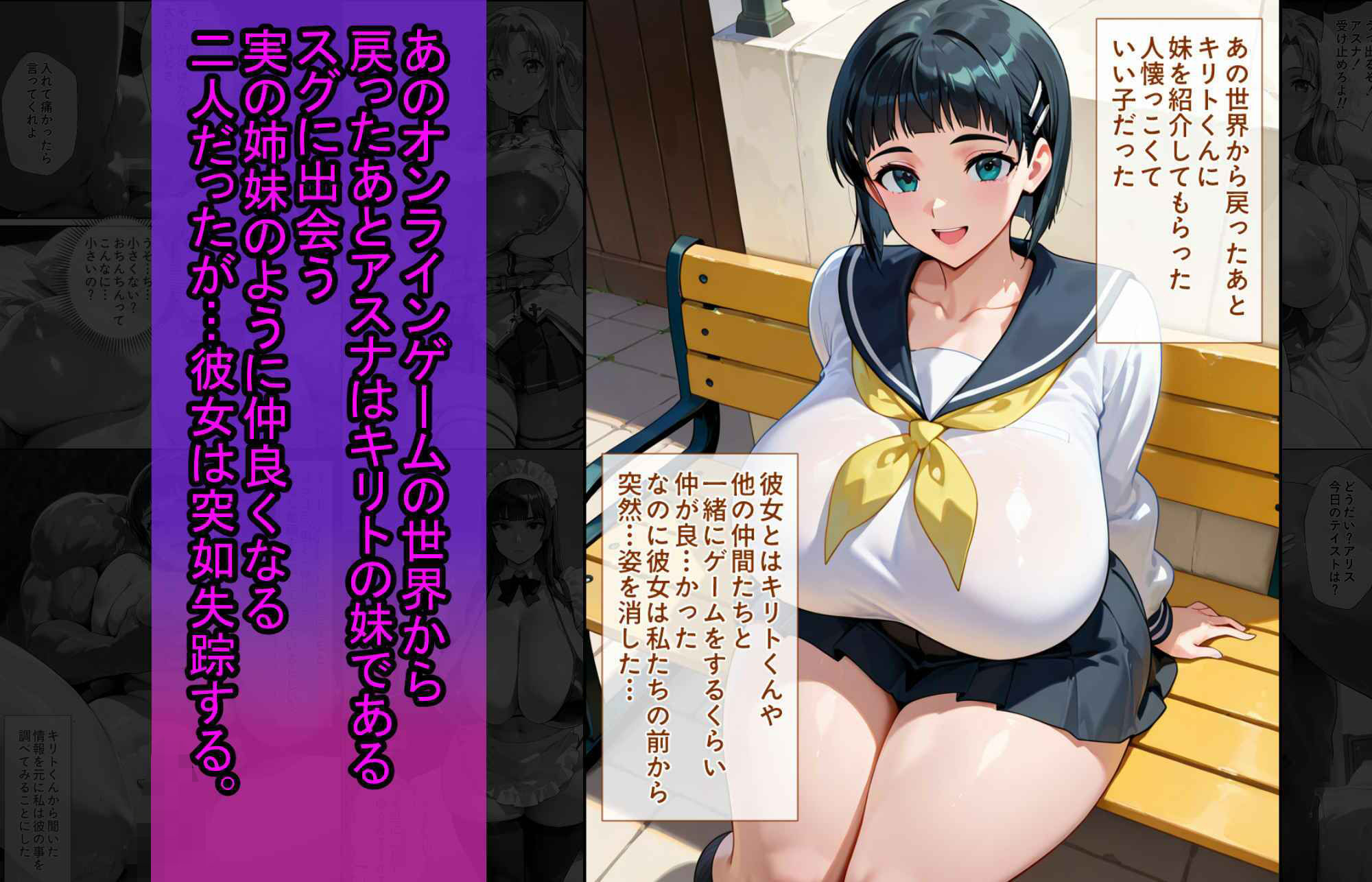 サンプル画像4:爆乳J●  アスナちゃんが巨根おじさんに寝取られる  話1(蜜壺レストラン) [d_713316]