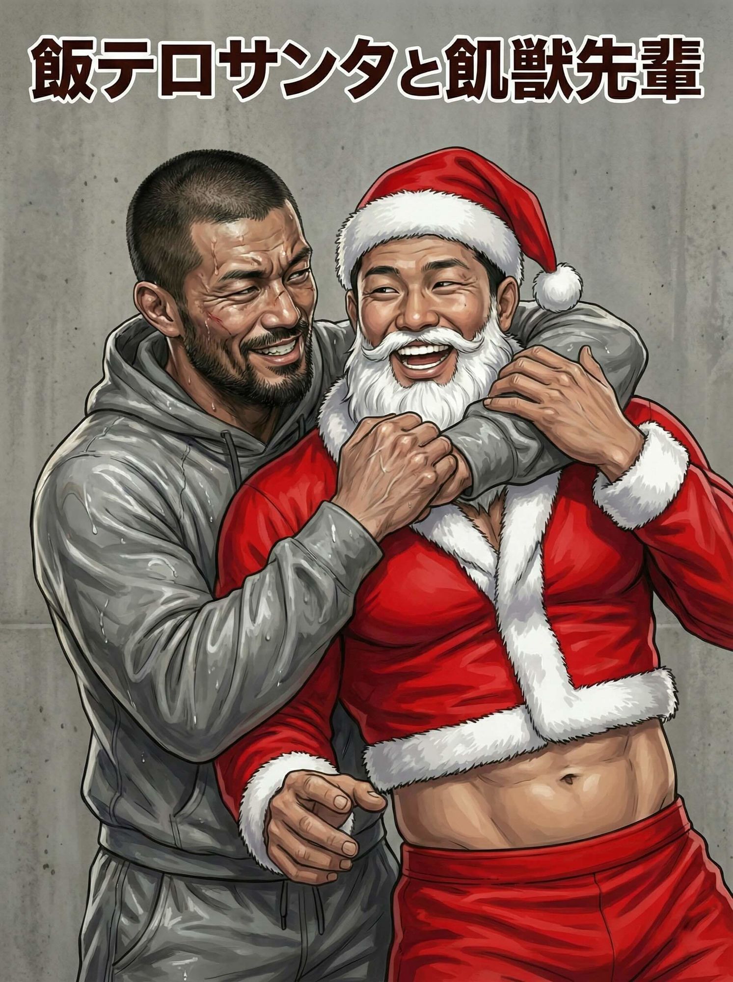 飯テロサンタと飢獣先輩 1枚目