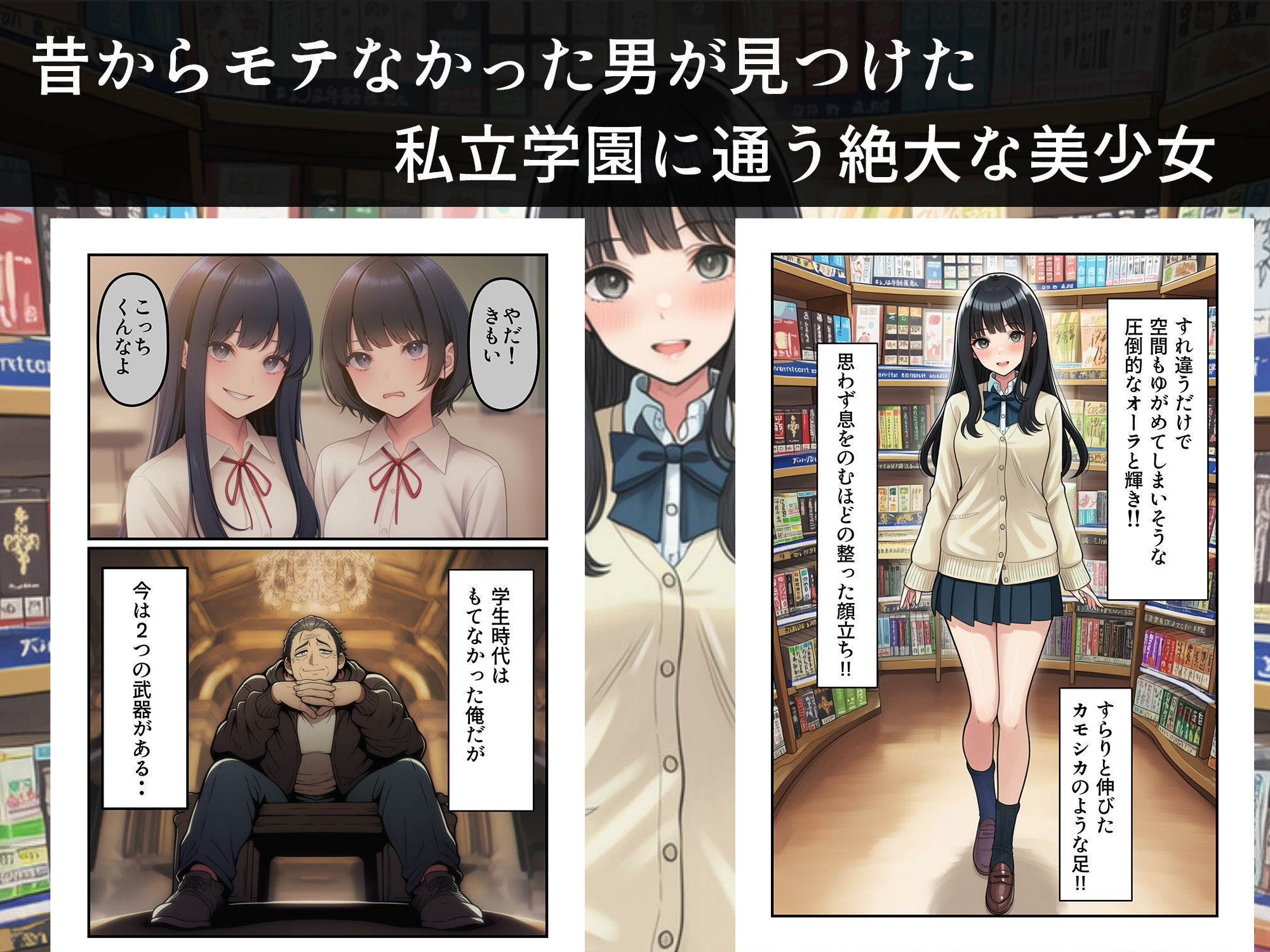 サンプル画像1:学園の花を追い詰めろ！〜純潔を奪われ/彼氏の前でも〜(うみ猫さん) [d_713637]