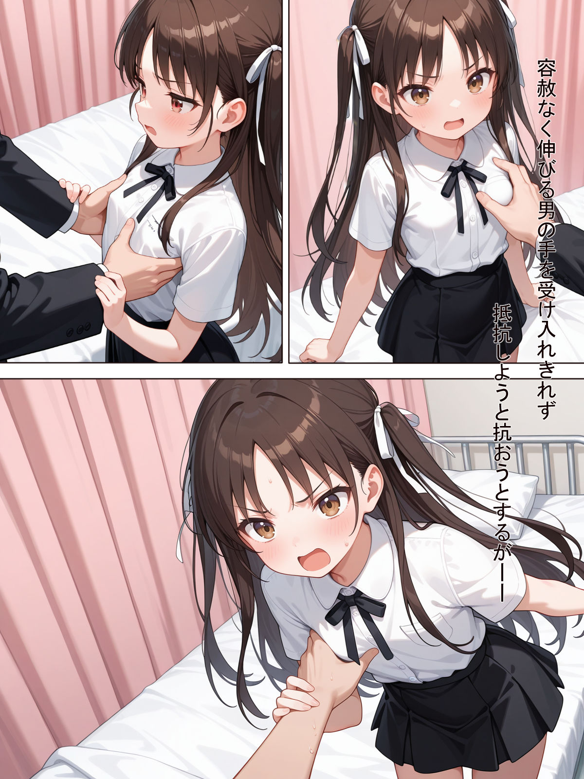 サンプル画像4:少女孕ませシリーズ  借金少女編  借金の担保にされた少女はAV撮影で孕まされている！(ノボホポル) [d_713948]