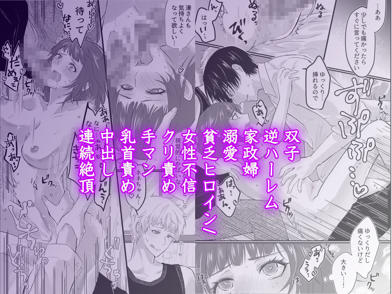 双子逆ハーレム密着中出し〜貧乏家政婦がイケメン兄弟に狂うほど愛可いがられまくる禁断ご奉仕生活〜