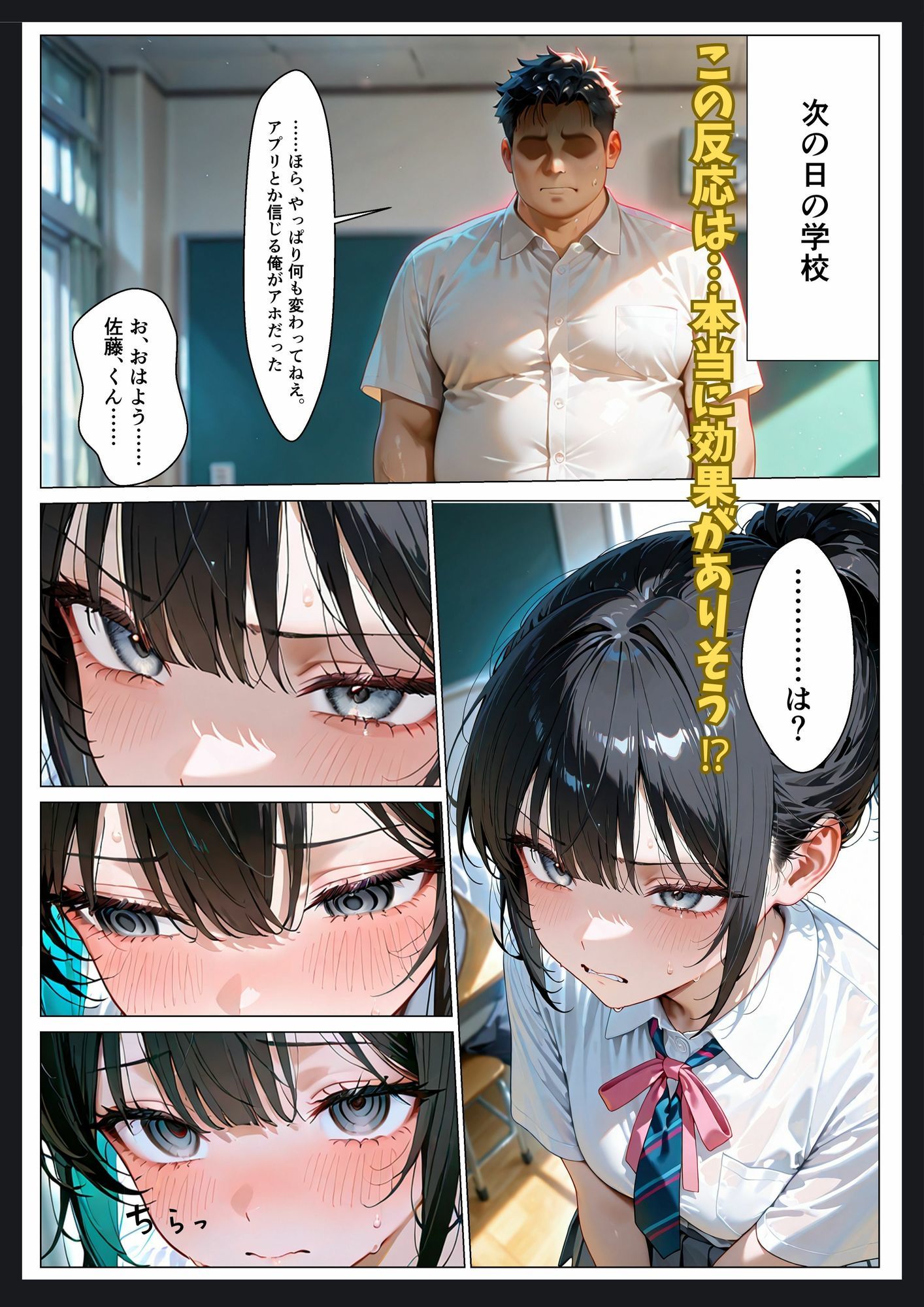 サンプル画像3:催●アプリをかけられて嫌いな陰キャに溢れるほど中出しされた話(へっぽこさかな) [d_714350]