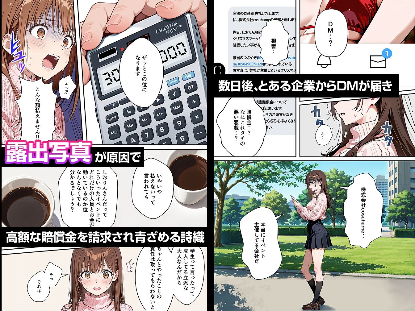 サンプル画像4:水着ユ○バ -承認欲求モンスターJDが、水着ユ○バでSNS炎上を切っ掛けにネット公開SEXした話-(うさぎアトリエ) [d_715307]